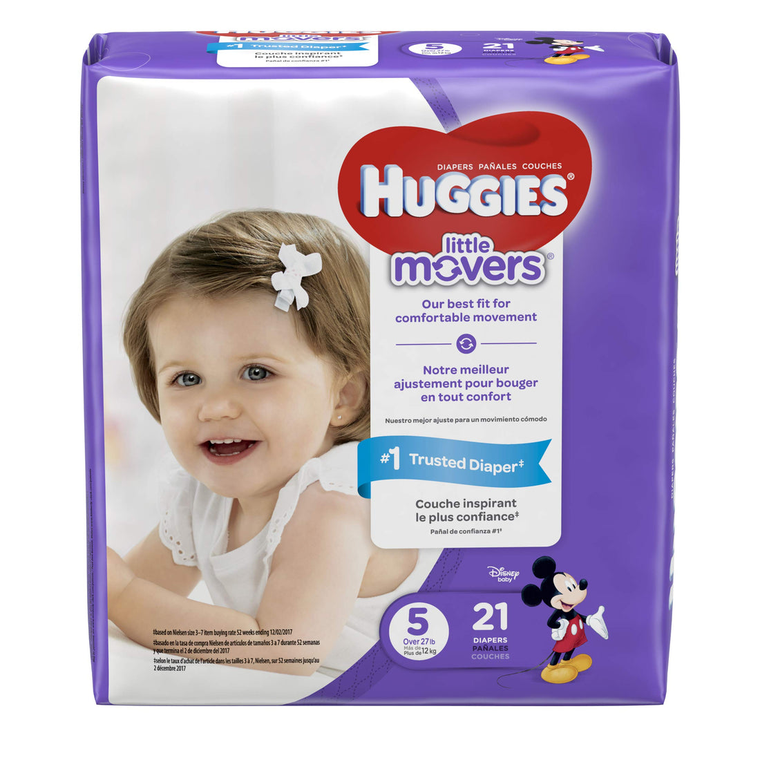 Huggies Little Movers Diapers, Size 5, 21 ct