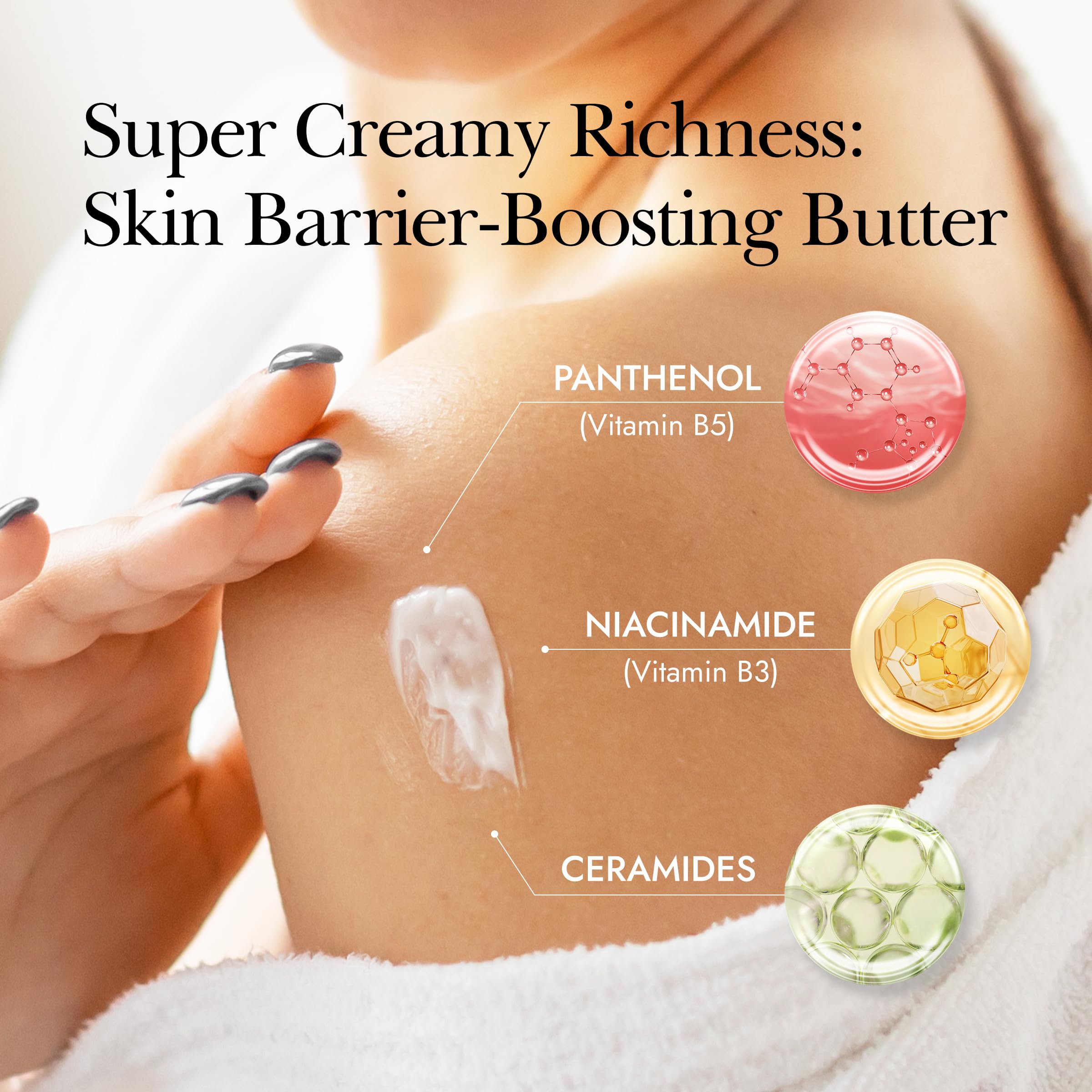 THERAPISPA Pure Rich Body Butter – Ultimate Moisture & Repair for Dry, Cracked Skin | Enriched with Shea Butter, Ceramides, Collagen, and Panthenol (B5) for Radiant, Healthy Skin (Phyto, 7 oz)