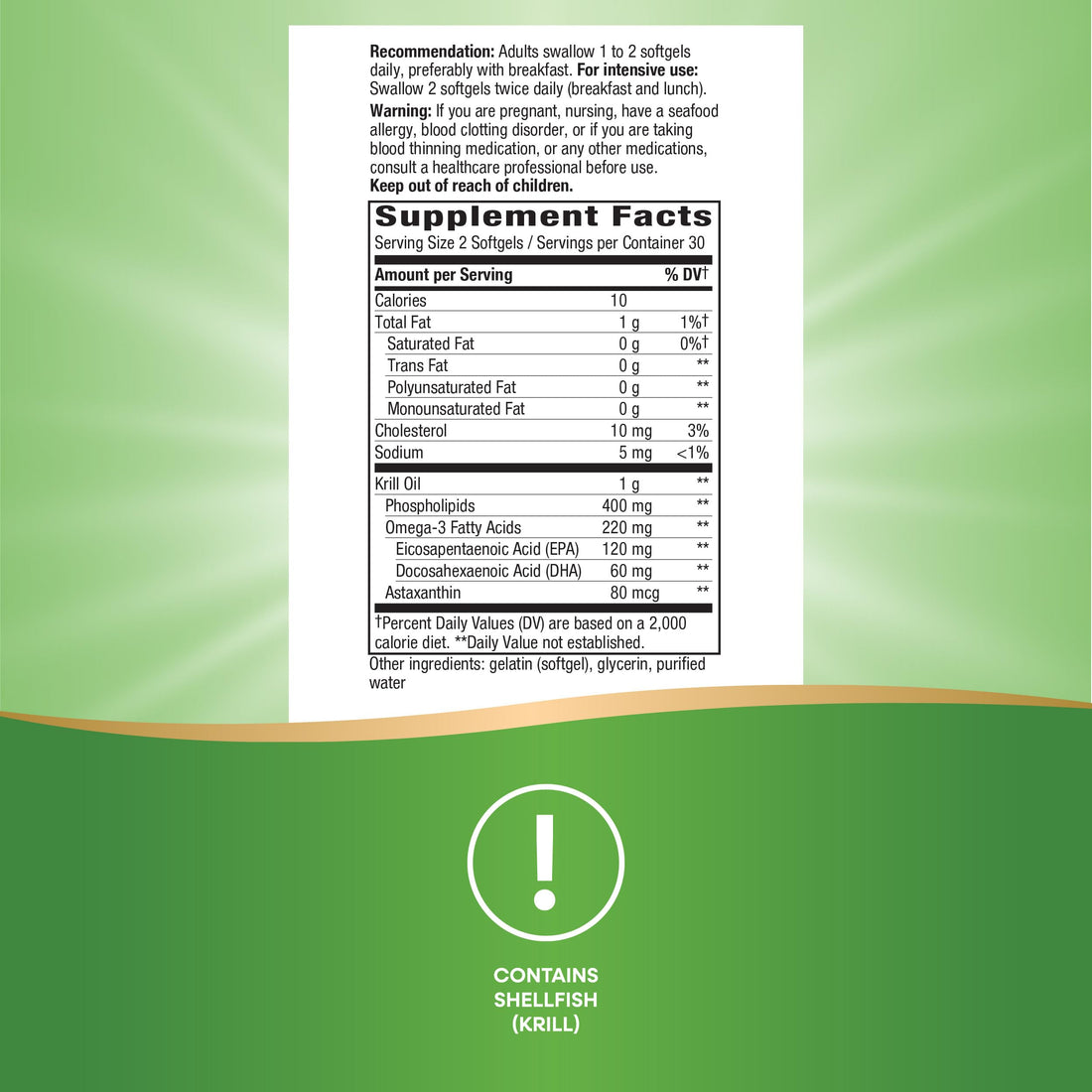 Nature's Way Krill Oil 100% Pure Krill Oil