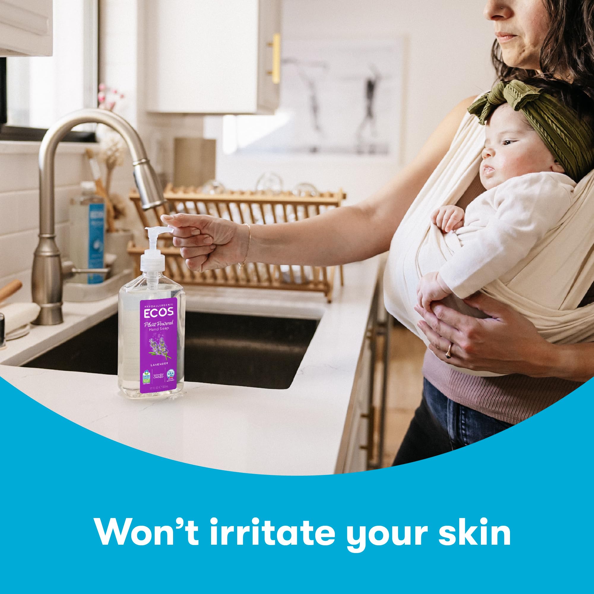 Earth Friendly Products Hand Soap, Lavender, 17-Ounce Bottle (Pack of 6)