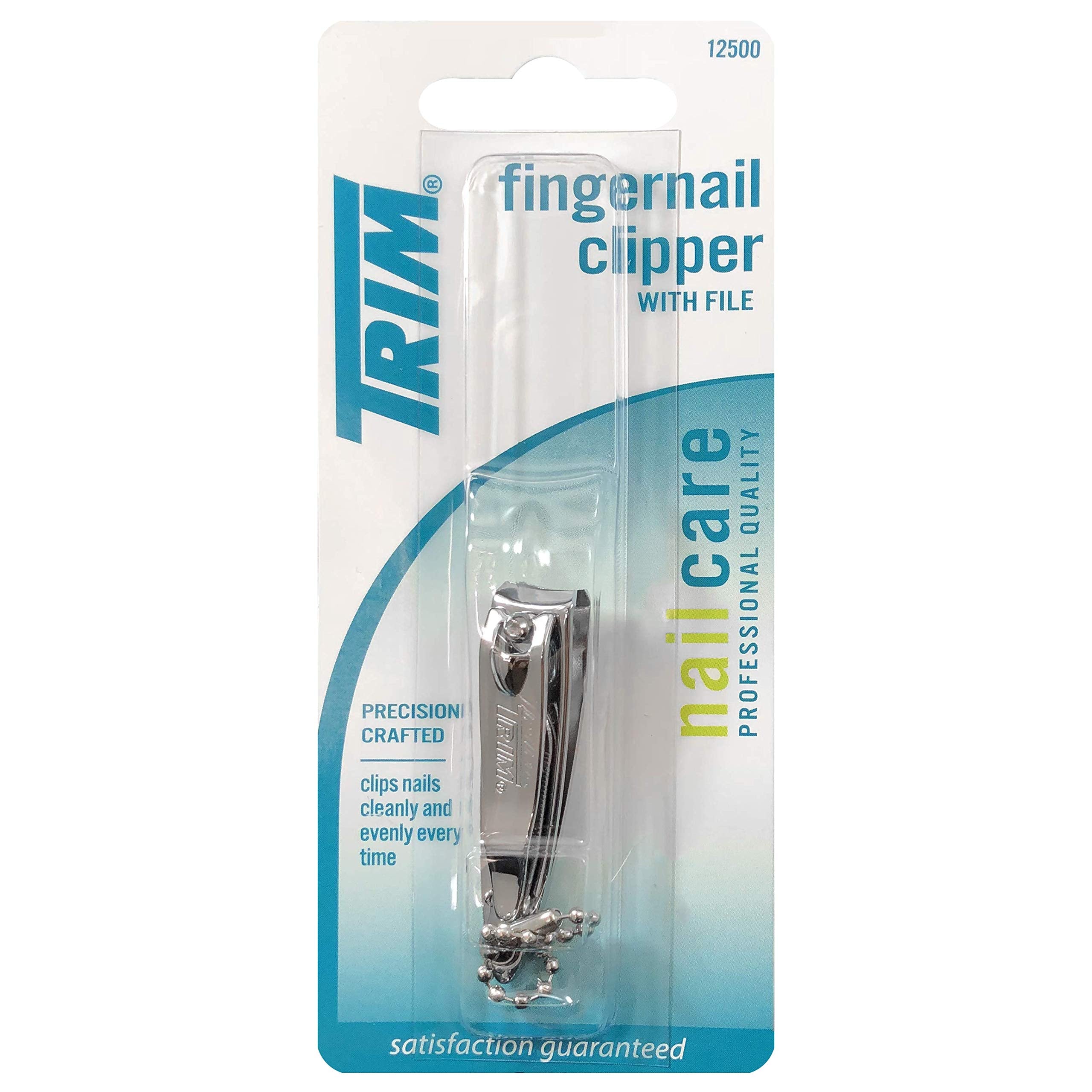 Trim Nailcare Fingernail Steel Clipper with File, Item Number 12500 (Pack of 6)