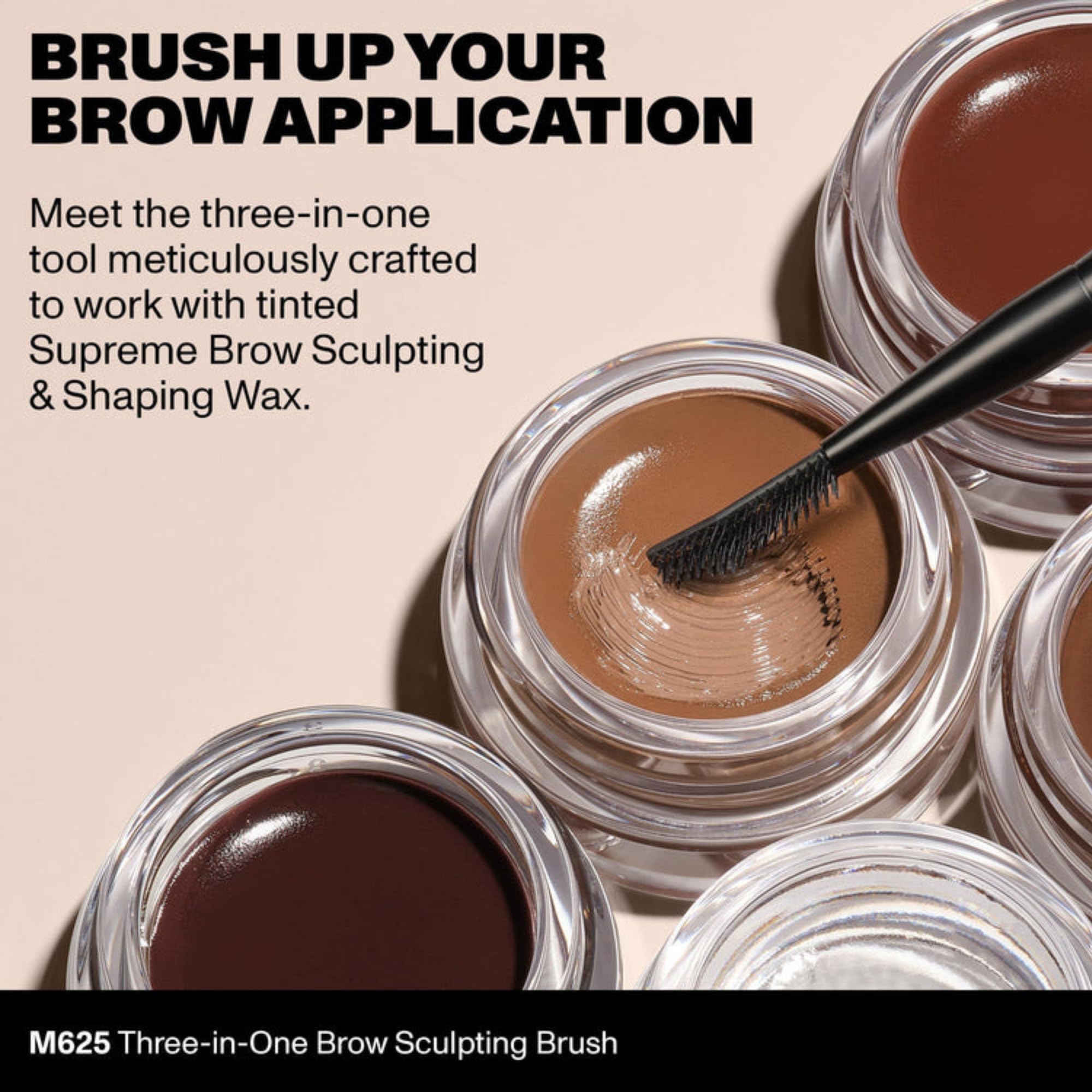 Morphe M625 Three-In-One Brow Sculpting Brush - Precision Angled Brush, Brow Comb & Laminating Paddle for Fluffy, Defined Brows - Pairs with any Wax, Tinted Pomade or Gel Product (1 Count)