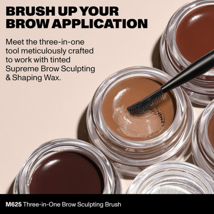 Morphe M625 Three-In-One Brow Sculpting Brush - Precision Angled Brush, Brow Comb & Laminating Paddle for Fluffy, Defined Brows - Pairs with any Wax, Tinted Pomade or Gel Product (1 Count)