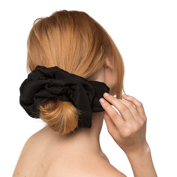 Kitsch Dinner Scrunchies, Hair Scrunchies, Big Scrunchies (Black)