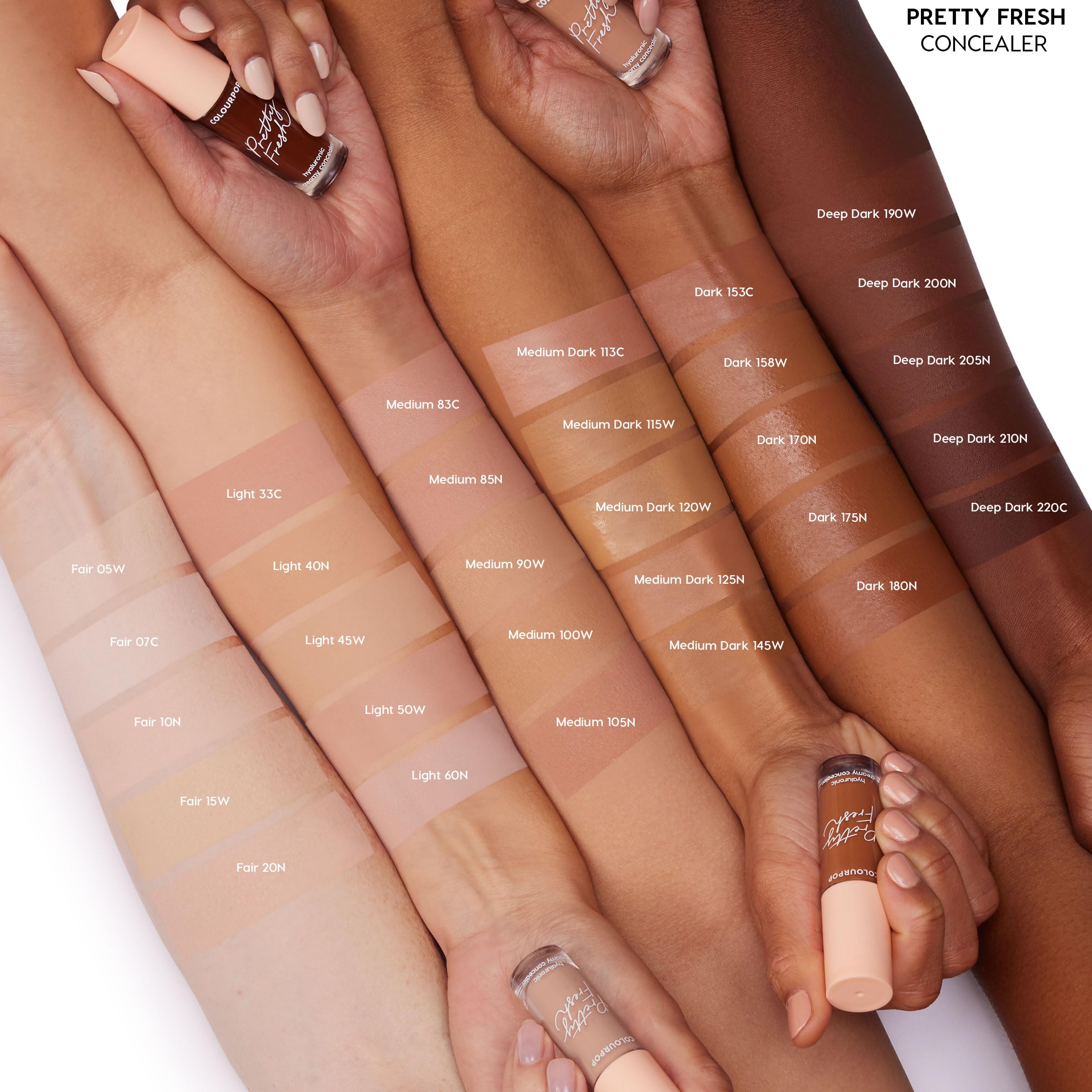 ColourPop Pretty Fresh Creamy Concealer - Full Coverage Concealer with a Natural Finish - Formulated with Hyaluronic Acid & Coconut Water for Instant Hydration - Light - 40N (0.3 oz)