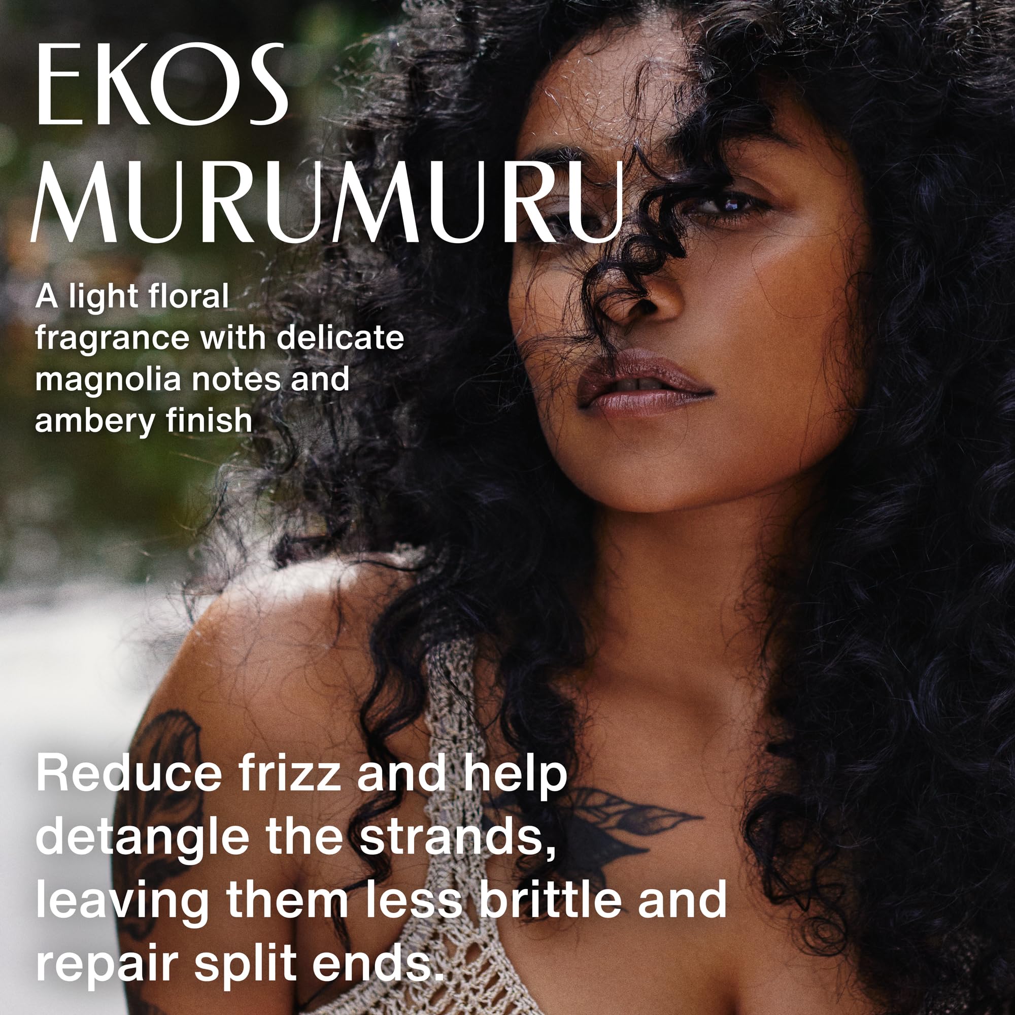 Natura Murumuru Hair Leave-In Conditioner, 1.5 oz - Unisex, For Frizzy Hair - Repairs Split Ends, Reduces Frizz, Detangles, Vegan