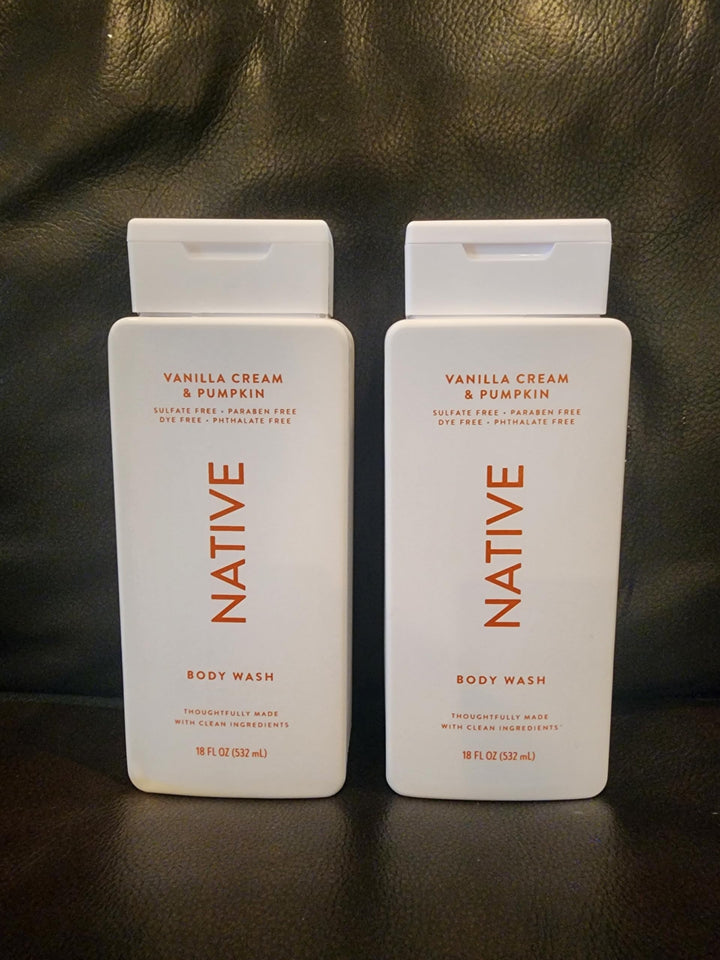 Native Limited Edition Vanilla Cream & Pumpkin Body Wash 18 oz - 2 PACK