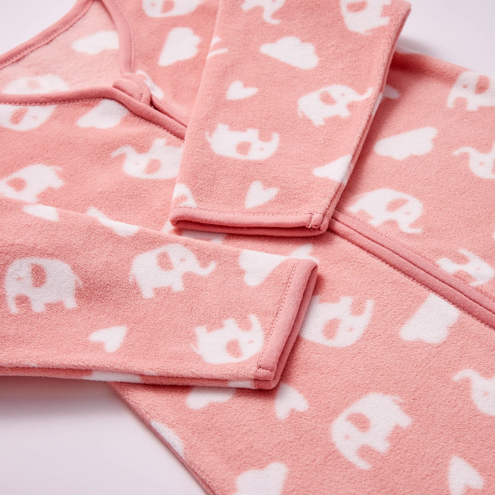 DaysU Micro Fleece Baby Sleep Sack 18-24 Months with Long Sleeves 1.5 TOG, Plush Warm Baby Wearable Blanket with 2-Way Zipper, Baby Girls Sleeping Bag for Toddler, Elephant