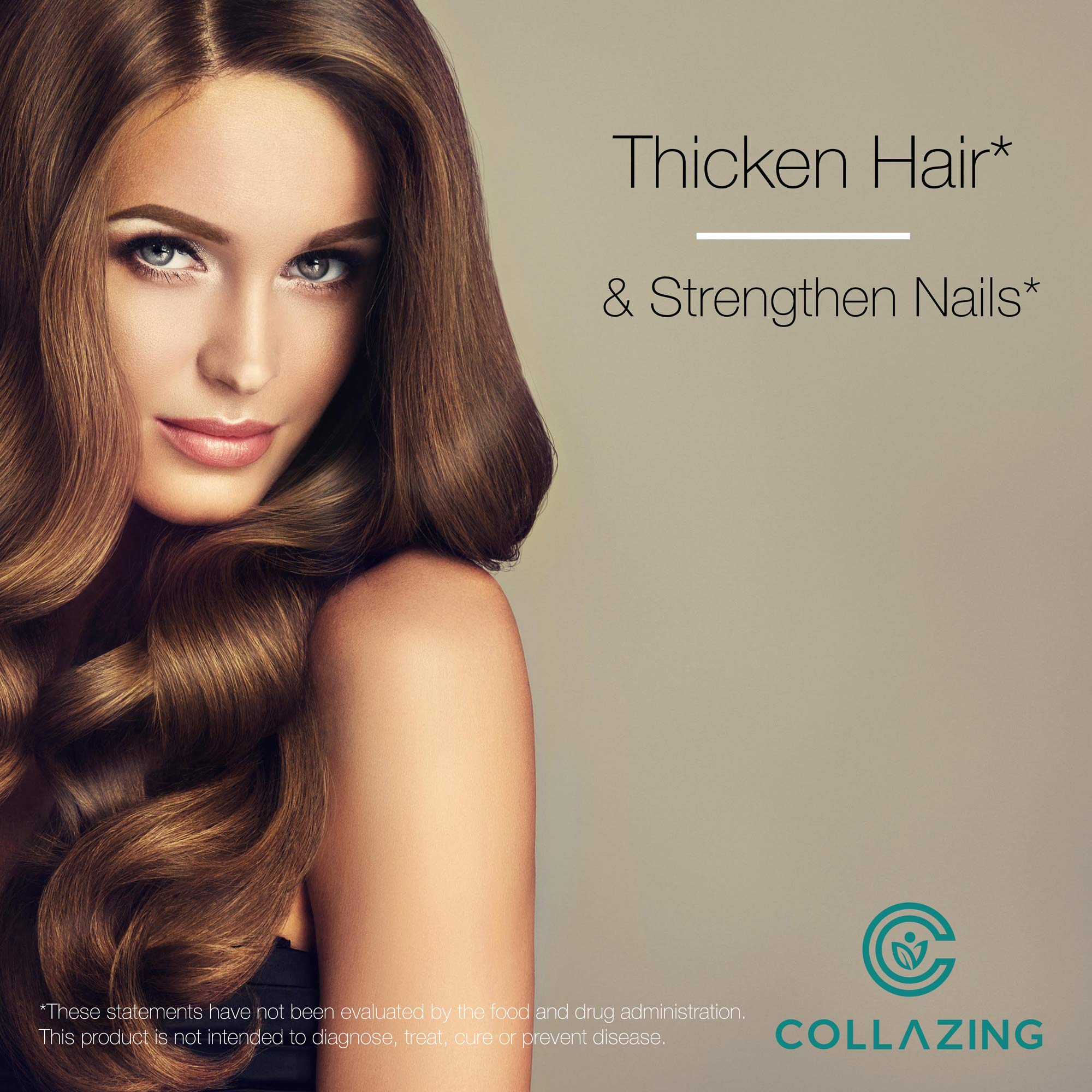 C COLLAZING - Alaskan Wild-Caught Marine Collagen Peptides with Hyaluronic Acid & Vitamin C - Supports Skin, Hair, Nails, Joints & Bones - Type 1 & 3 Collagen for Women & Men - 120 Powder Capsules