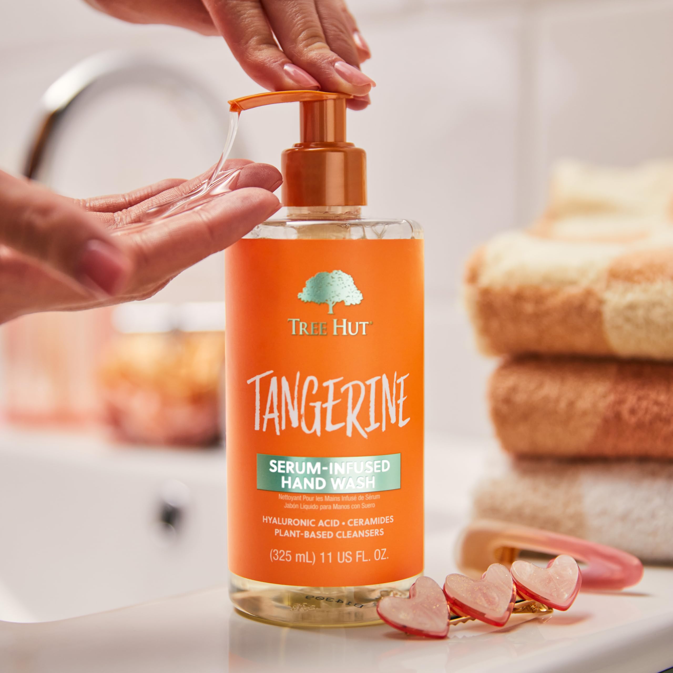 Tree Hut Tangerine Serum Infused Hand Wash | Nourish & Hydrate Hands with Strengthening Skin Care | Long Lasting Scent | Cleanse & Lock in Moisture | 11 fl oz.