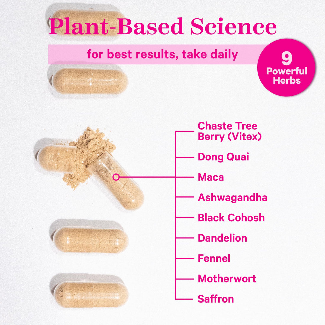 Pink Stork PMS Supplement for Women - Vitex, Ashwagandha, Maca Root & 10 Vitamins & Minerals to Support Hormone Balance, Mood, Bloating, Period Regularity - 60 Capsules