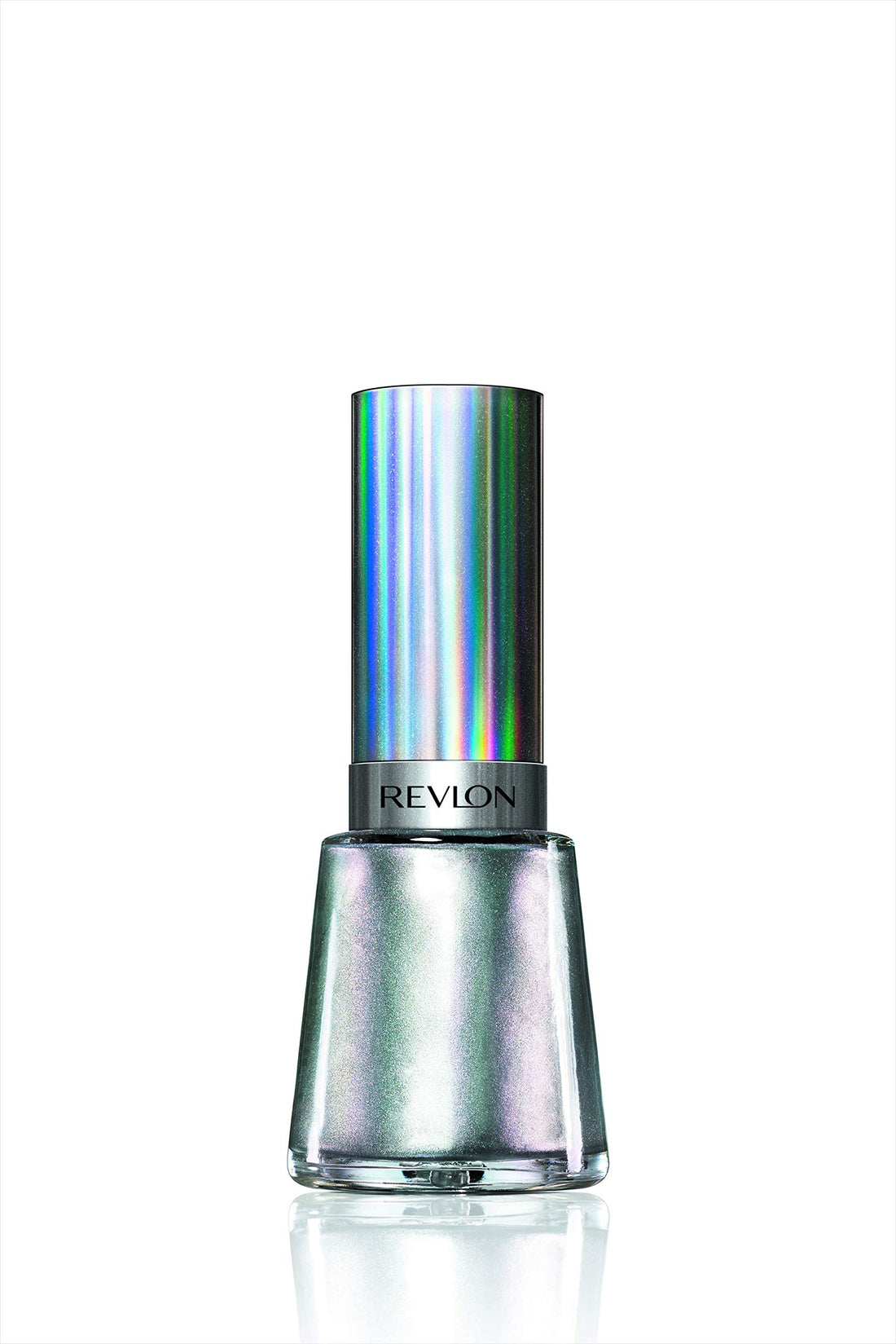 Revlon Nail Enamel, Chip Resistant Nail Polish, Glossy Shine Finish, in Black/Grey, 135 Molten Magic, 0.5 oz
