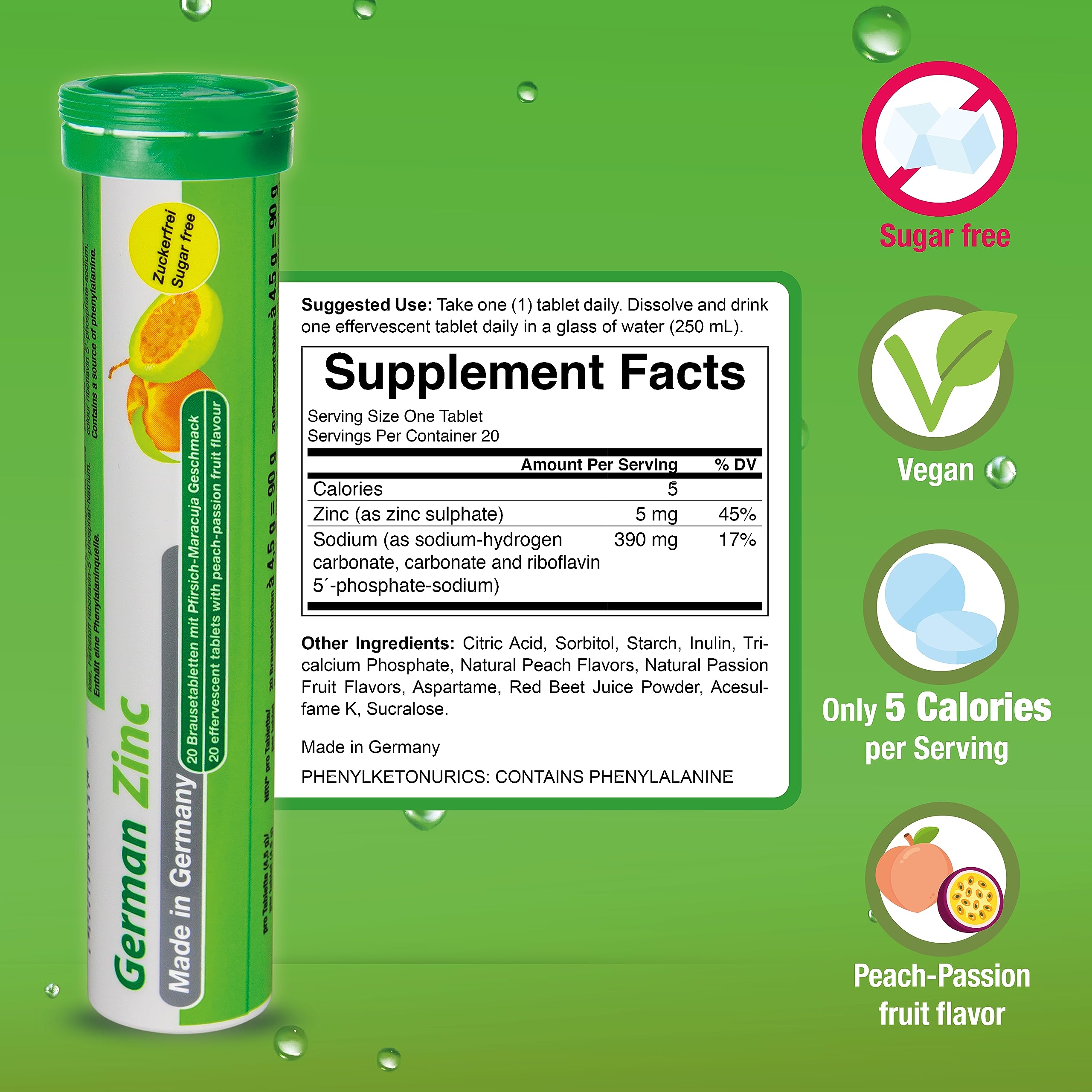 T&D German Immun Boost Package 140 Servings - Vegan, Zero Sugar - Drink Effervescent Tablets - Vitamin C, Zinc, Multivitamin Pharma - Made in Germany