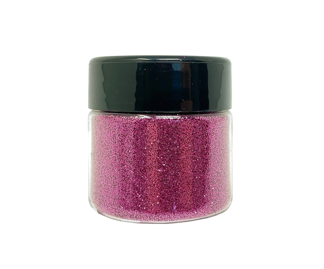 DIY Kit Creations: Biodegradable Magenta Pink Ultra-Fine Cosmetic Grade Glitter 0.75 oz jar - Vegan & Cruelty Free