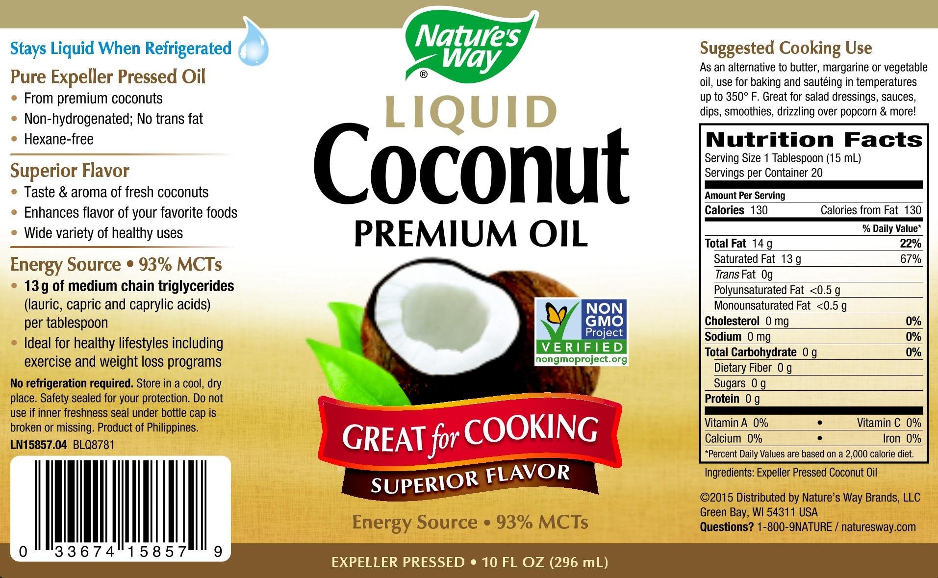 NATURE'S WAY Coconut Oil Liquid