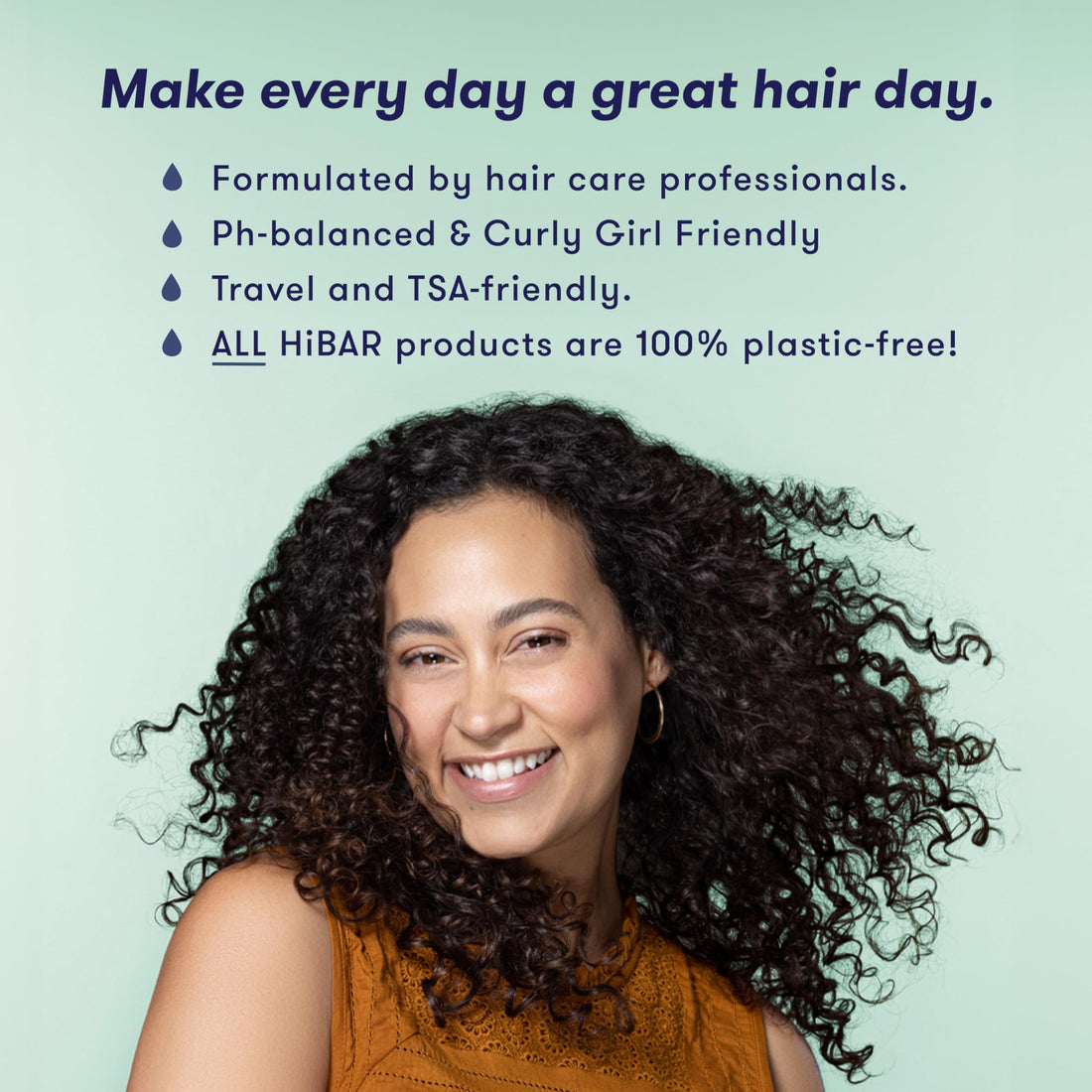 HiBAR - Curl Shampoo & Conditioner Set - For Curly Hair - Define, Cleanse & Nourish - Babassu, Pracaxi Butter & Curl Complex - Plastic, Soap, Paraben & Sulfate-Free - Color Safe & Vegan - 2 Solid Bars