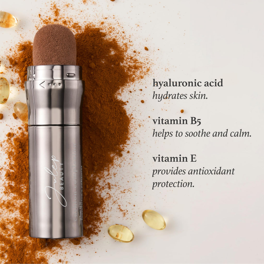 Julep Cushion Complexion Medium Coverage Foundation - Linen | Covers, Brightens & Evens Skin Tone | On-The-Go Cushion Applicator | Hyaluronic Acid, Vitamin B5 & E