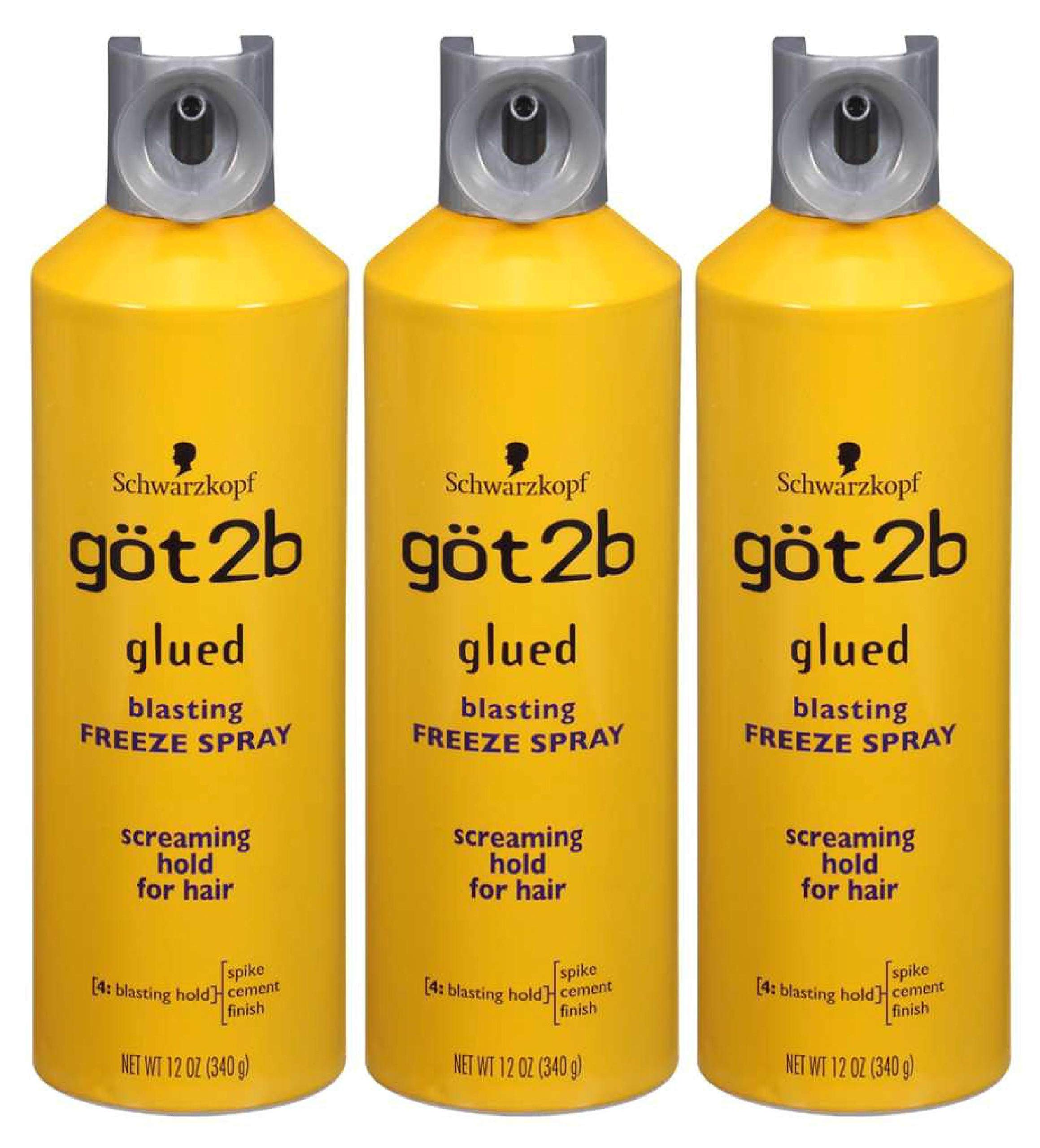 Got2b Glued Blasting Freeze Spray, 12 oz (Pack of 3)