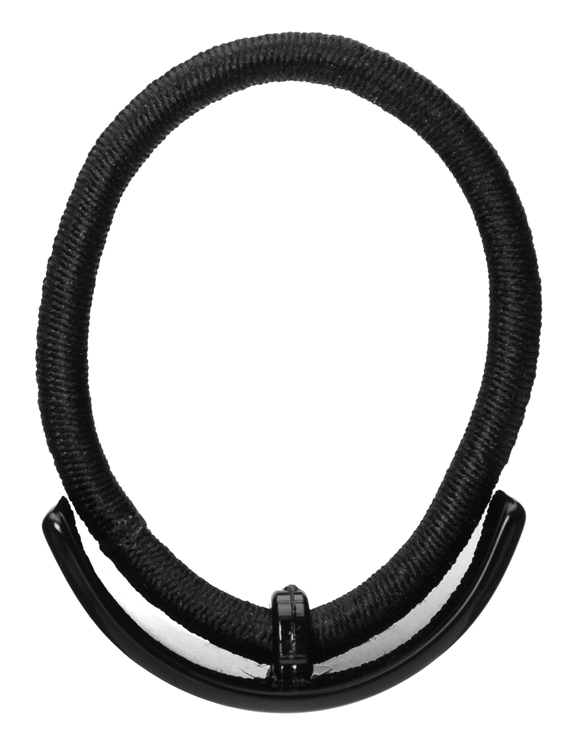 France Luxe Rectangle Ponytail Holder - Black