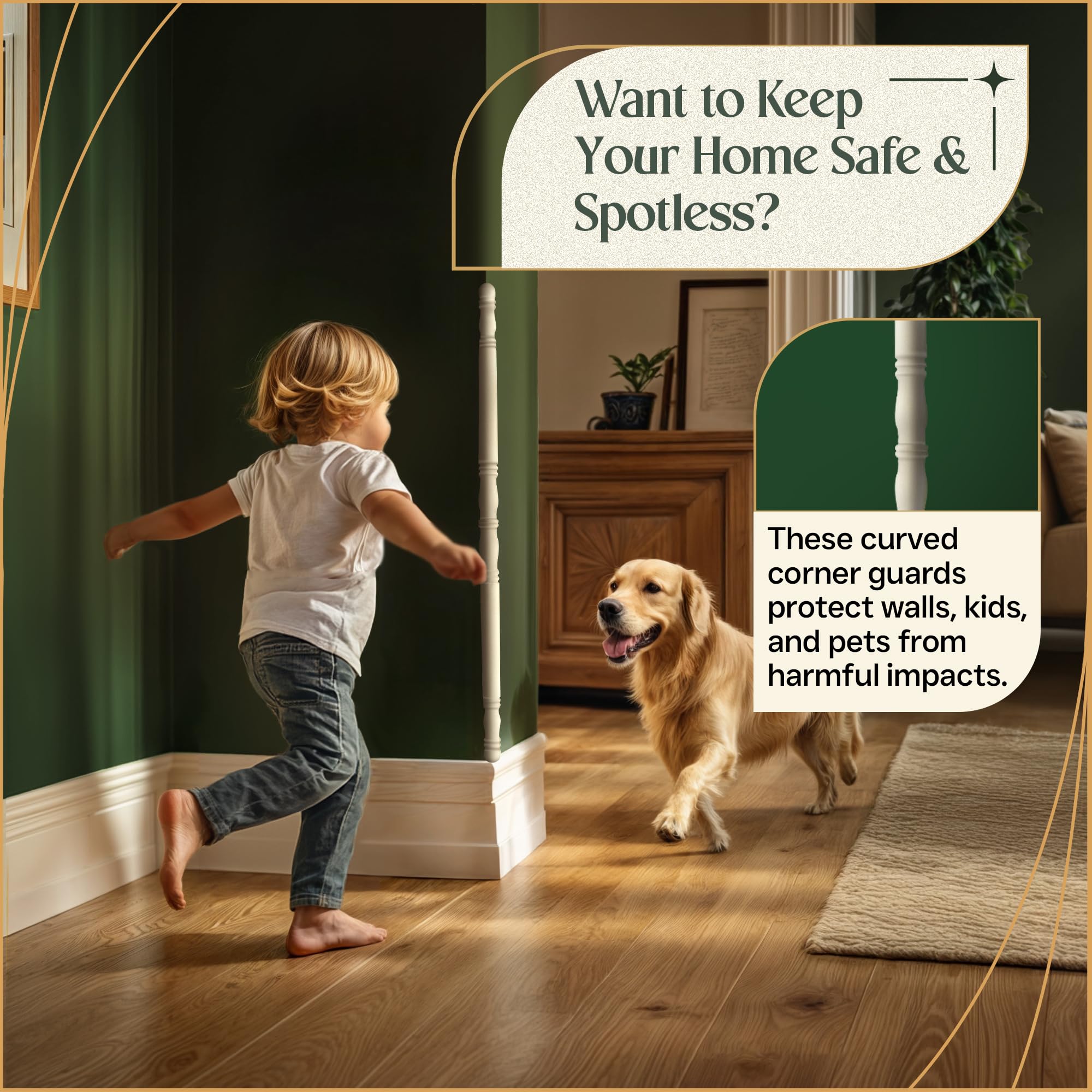 Renovators Supply Manufacturing Corner Protectors 39 1/4 in. Beechwood Edge Protector, Sanded Corner Guard