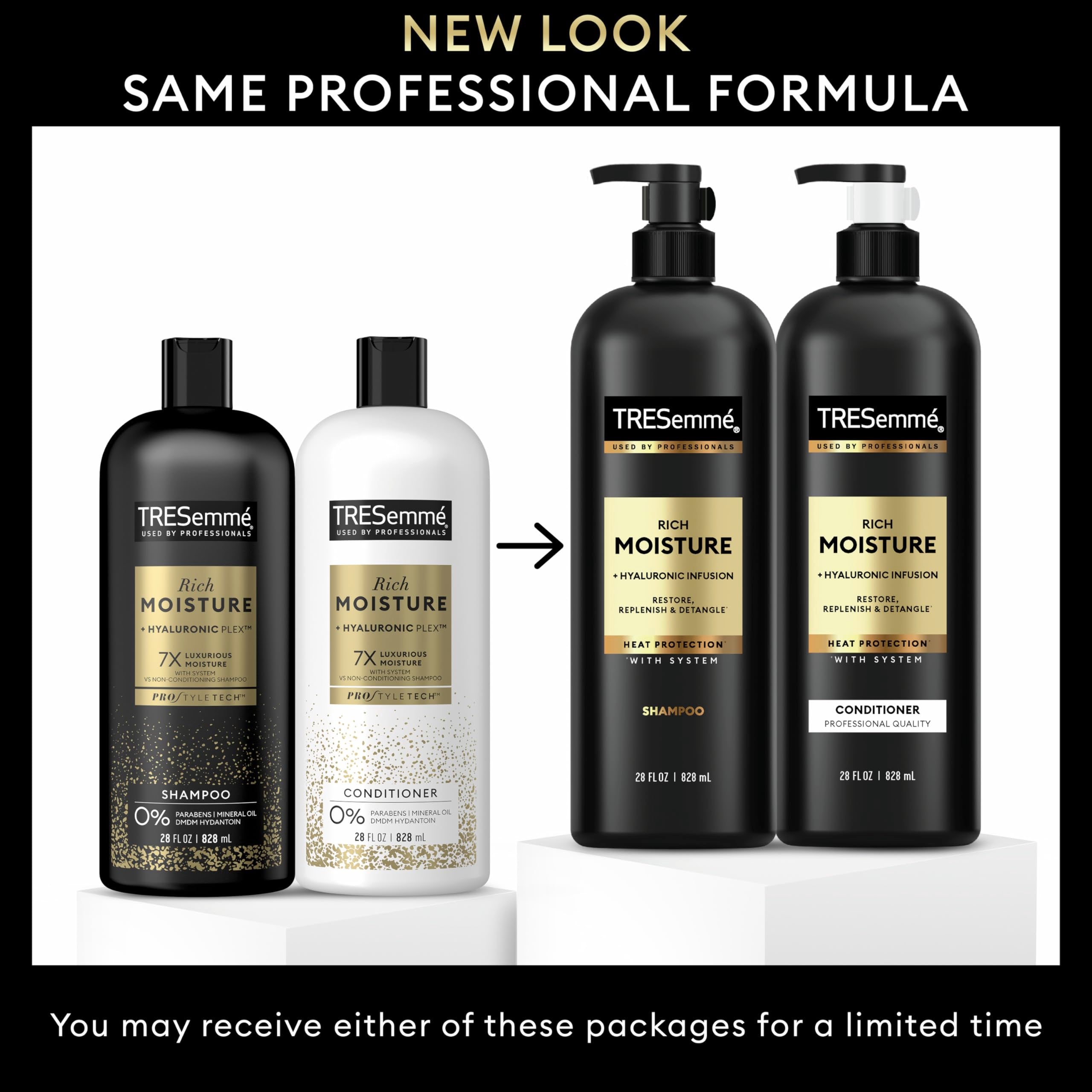 TRESemmé Rich Moisture Shampoo and Conditioner 2 Count Rich Moisture for Dry Hair Formulated With Vitamin E and Biotin 28 oz