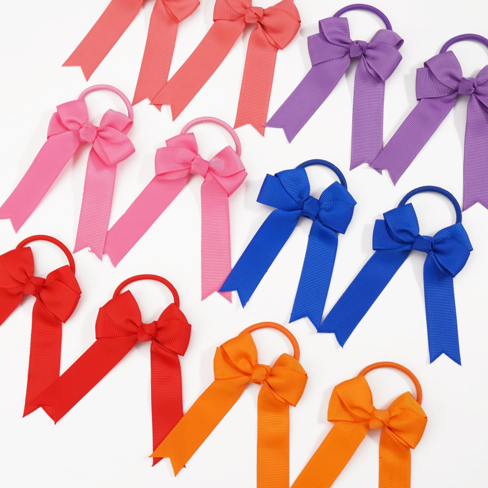 Yxiang Ponytail Bow Hair Ties with Bows, 40 Pack - Includes 20 Colors - Soft & Light Weight - Classic Bow Pattern - Perfect for Girls, School Kids, and Toddlers - Wide Application