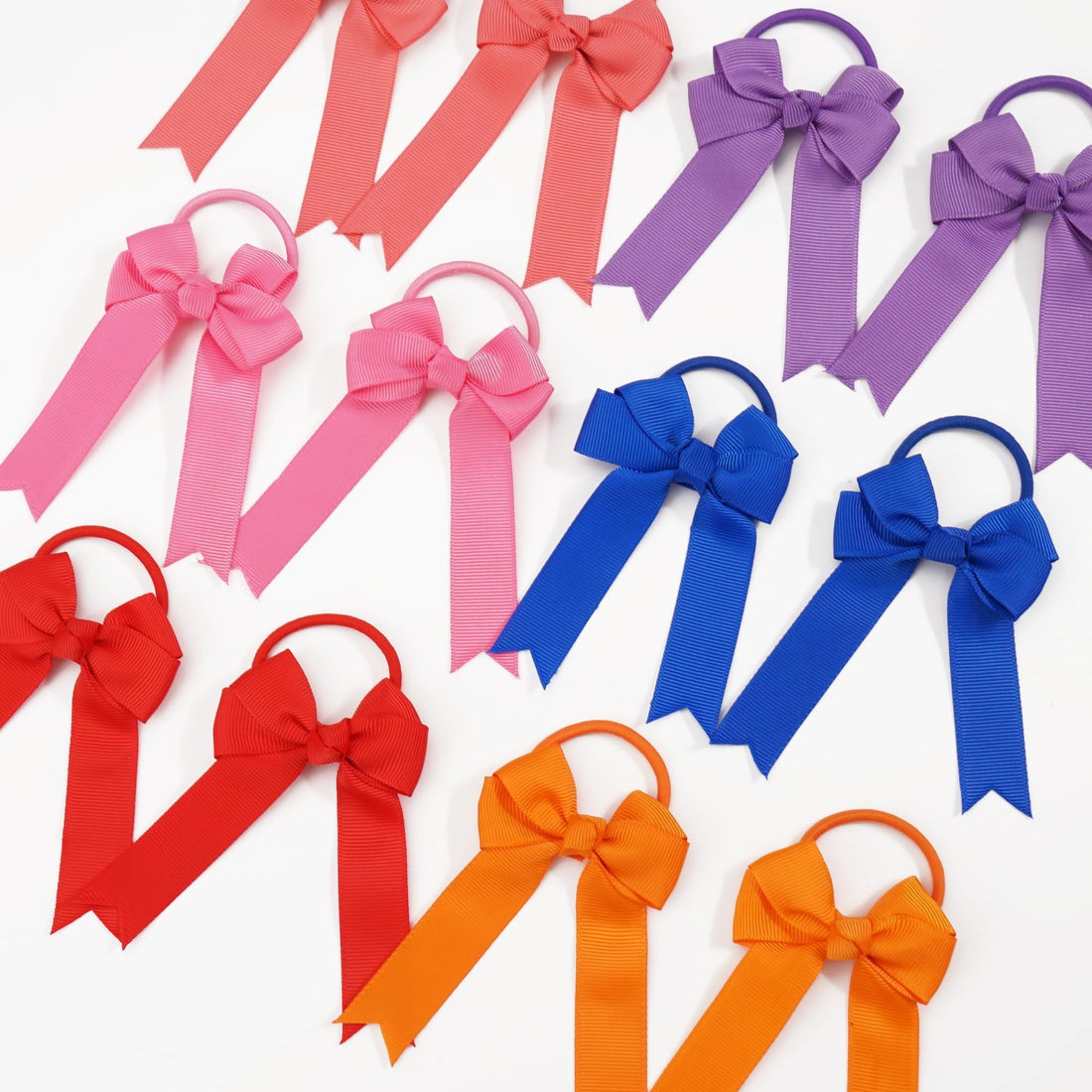 Yxiang Ponytail Bow Hair Ties with Bows, 40 Pack - Includes 20 Colors - Soft & Light Weight - Classic Bow Pattern - Perfect for Girls, School Kids, and Toddlers - Wide Application