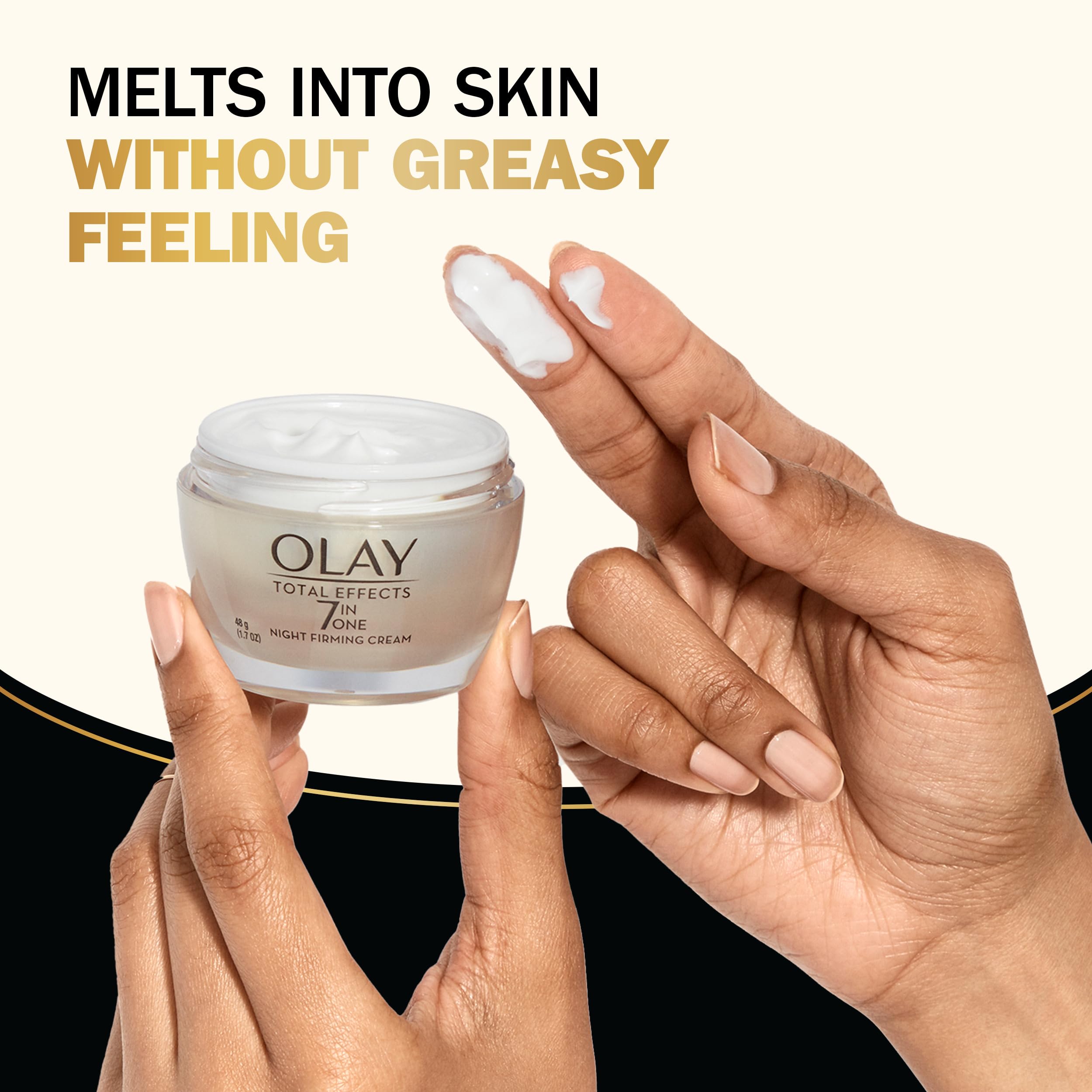 Olay Total Effects Anti-Aging Night Firming Cream & Face Moisturizer with Vitamin C & E, 1.7 Fluid Ounce