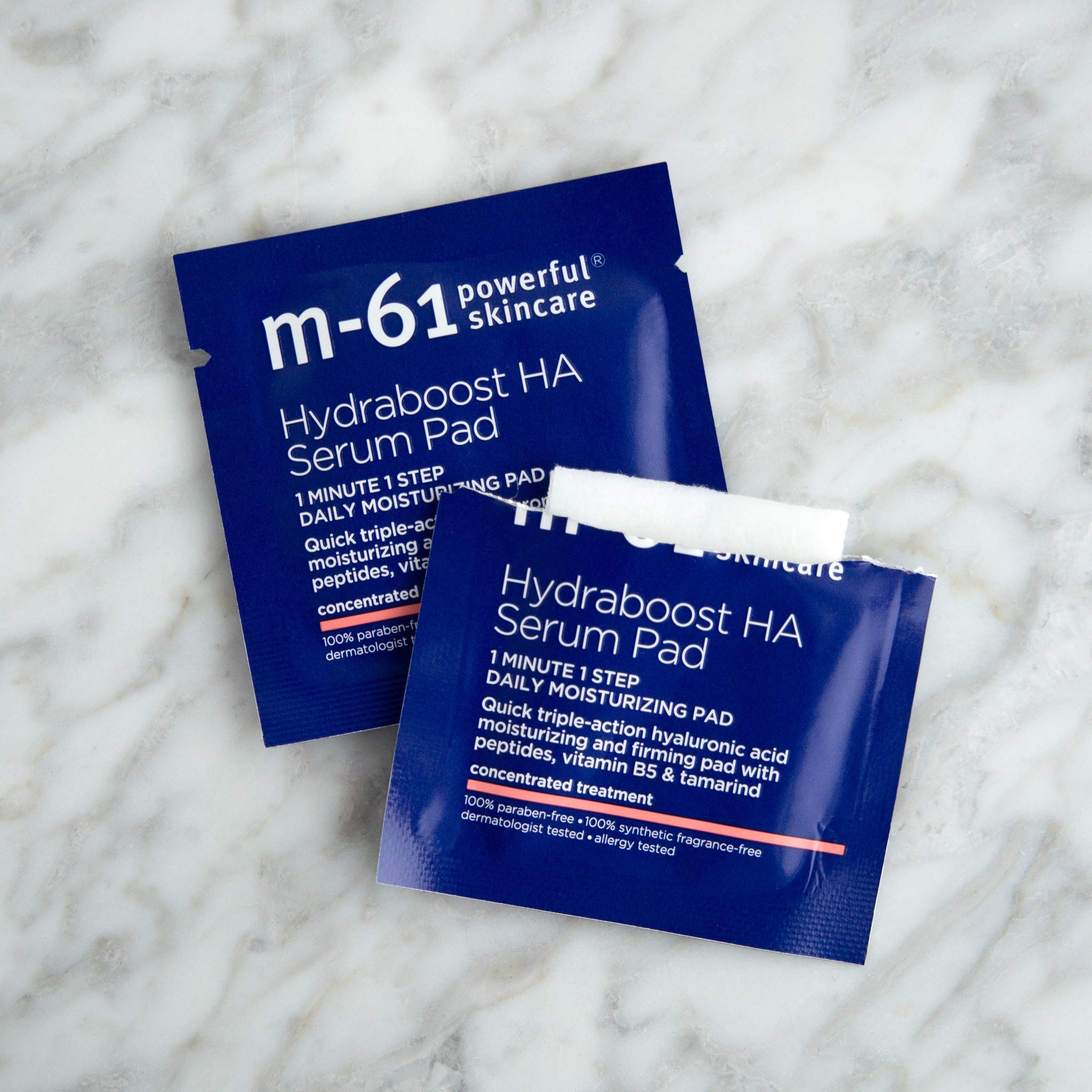 M-61 Hydraboost HA Serum Pad- 10 Treatments- 48 hour moisturizing and firming serum pad with hyaluronic, vitamin B5 & E