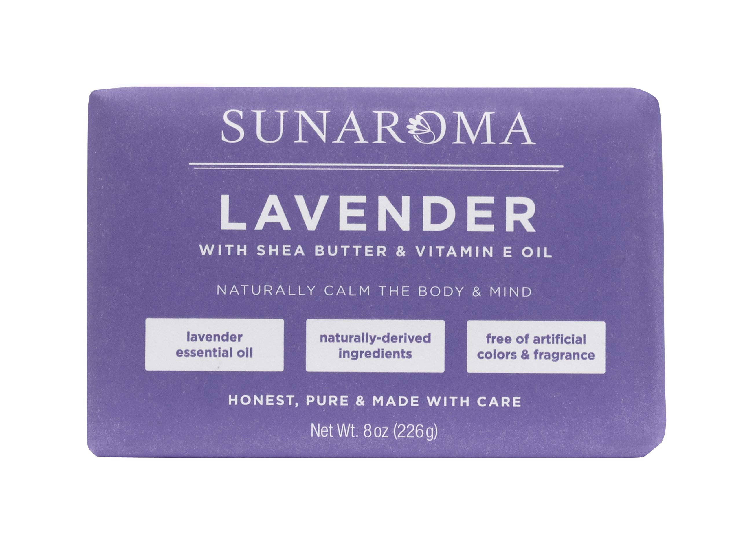 Sunaroma Lavender W/Shea Butter & Vitamin E Oil Soap (Pack of 1)