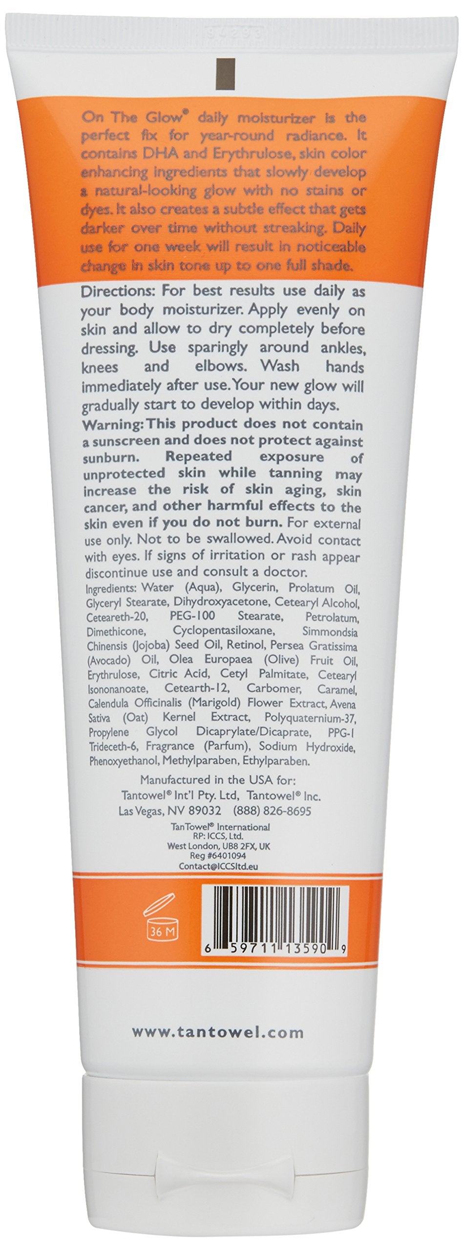 Tan Towel On The Glow Body Self Tanning Moisturizer