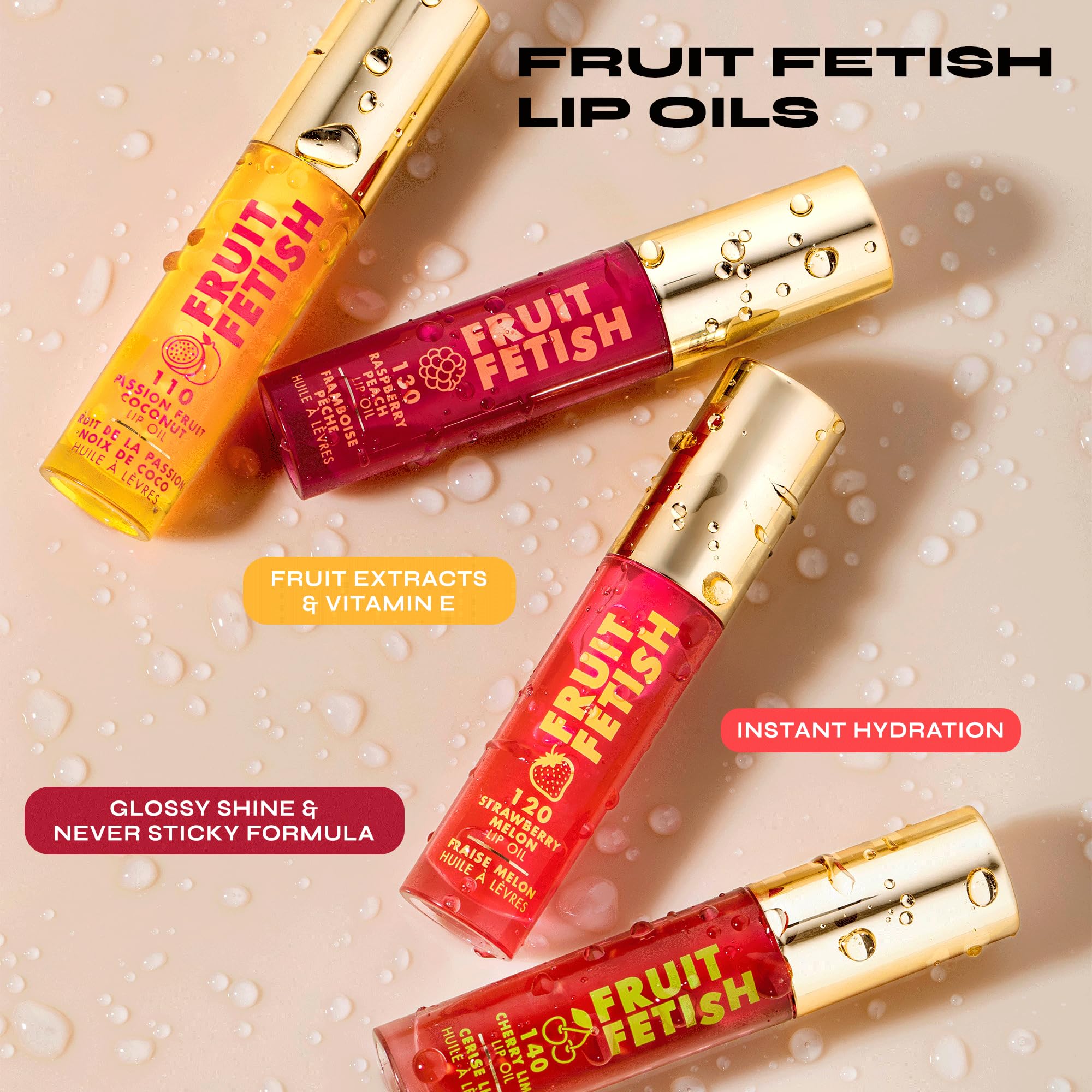 Milani Fruit Fetish Lip Oil with Vitamin E for Instant Hydration, Fruit Extract Infused Lip Treatment and Moisturizing Lip Gloss - Lychee Nectar