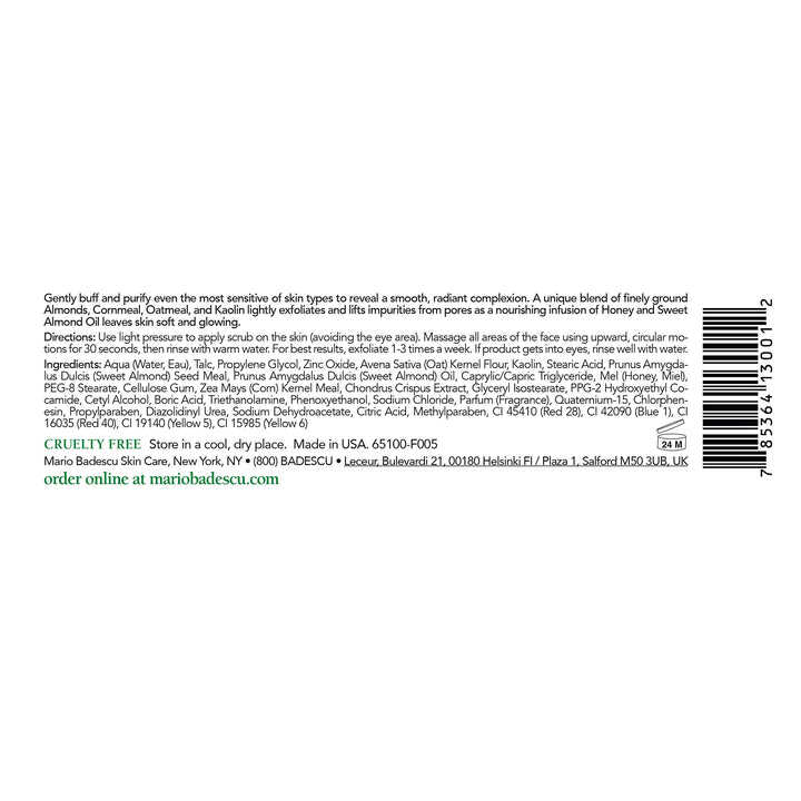 Mario Badescu Almond & Honey Face Scrub, 4 oz.