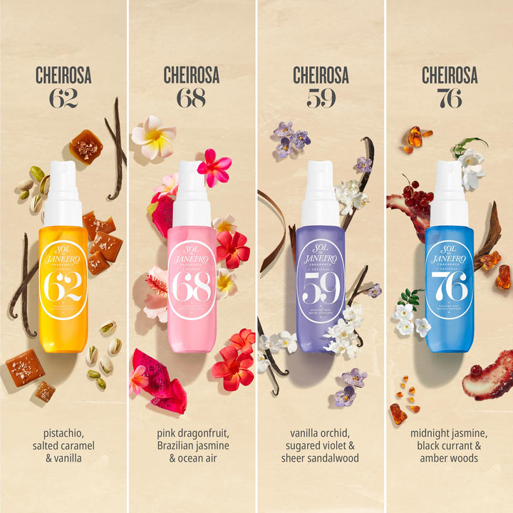 Sol de Janeiro Star Gazer Perfume Mist Minis Discovery Set | Body Mist Gift Set | Includes Cheirosa 62, Cheirosa 68, Cheirosa 59, Cheirosa 76-30ml | $48 Value