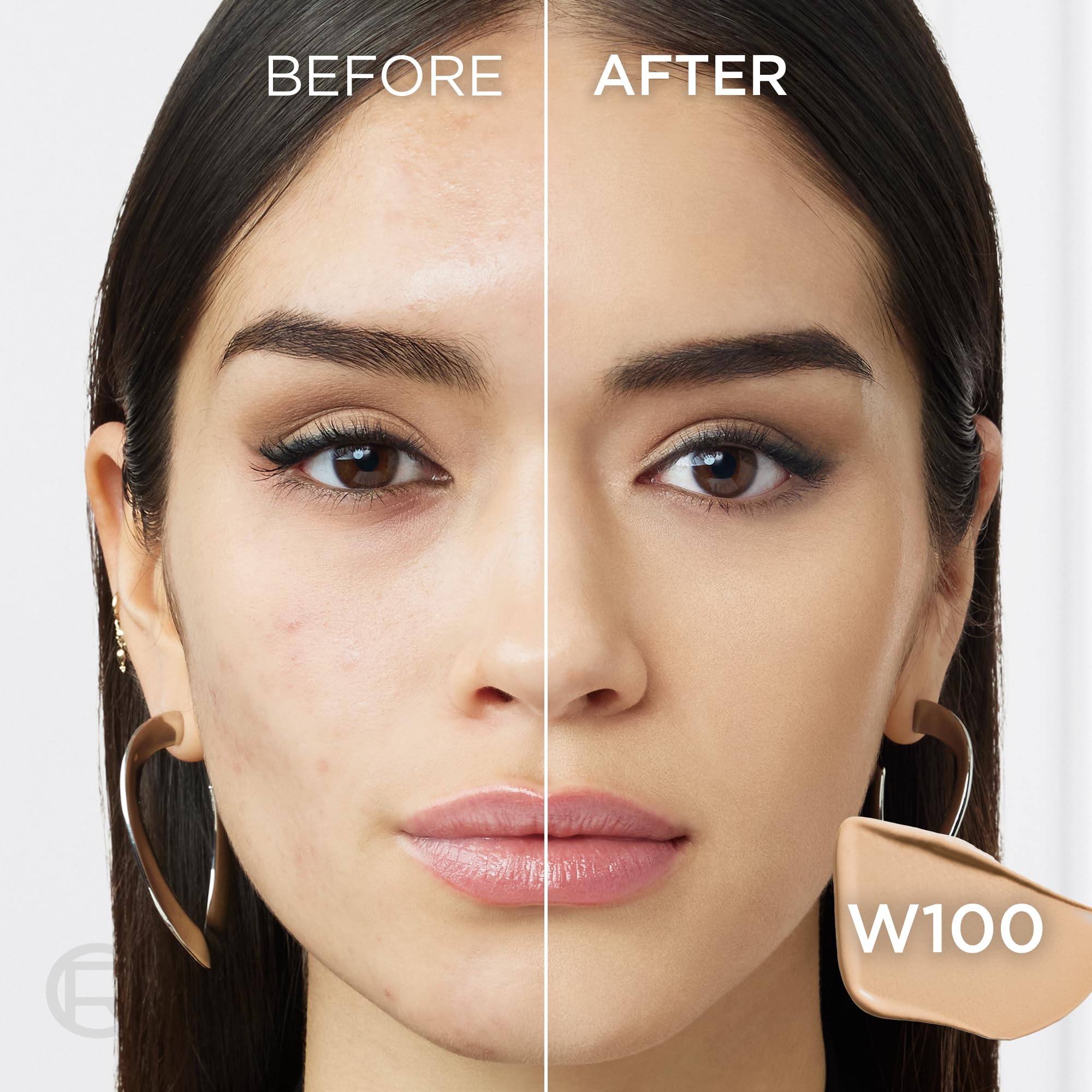 L'Oreal Paris Infallible Skin Ink 2-in-1 Foundation Concealer Hybrid Face Makeup, up to 48HR Transfer-Resistant with Buildable Light to Full Coverage, 100 Light Warm