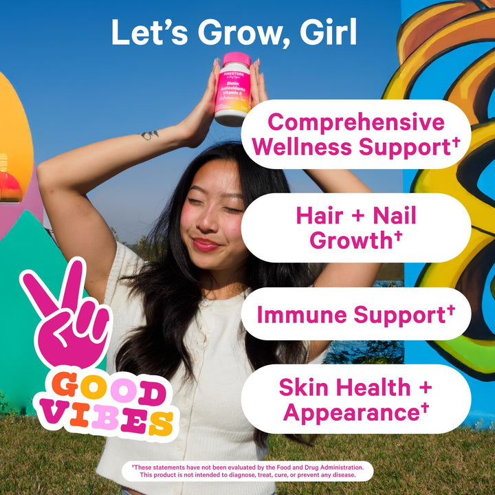 Pink Stork Biotin, Antioxidants, Vitamin E Multivitamin for Teens - Clinically Studied Vitamins + Nutrients for Teens - Beautiful Hair, Radiant Skin, Strong Nails, + Immune Support - 60 Berry Gummies