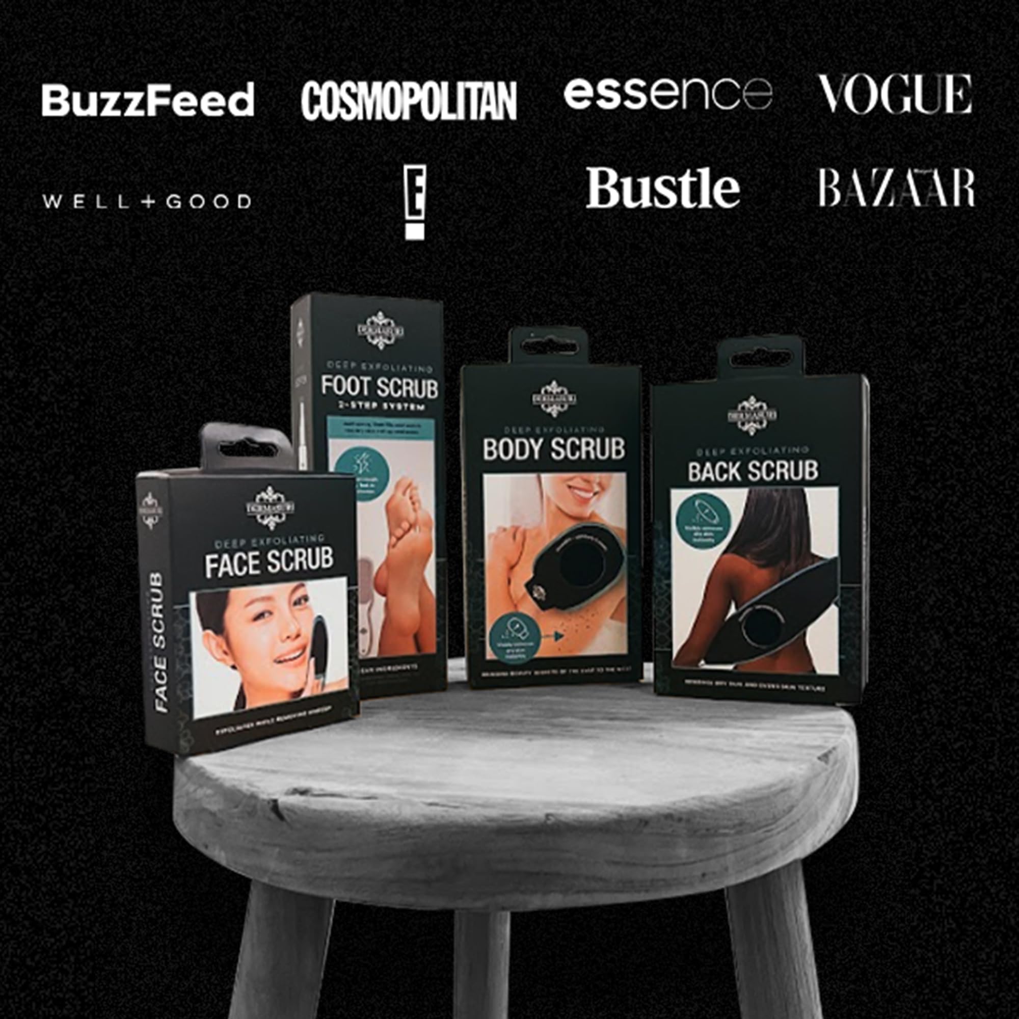 Dermasuri Deep Exfoliating Glove for Shower - Scrubbing Mitt Body Scrubber Gloves Skin Exfoliator & Eliminates Dead Skin - Keratosis Pilaris Scrub Spray Tan Remover - Korean Skincare for Body (2 Pack)