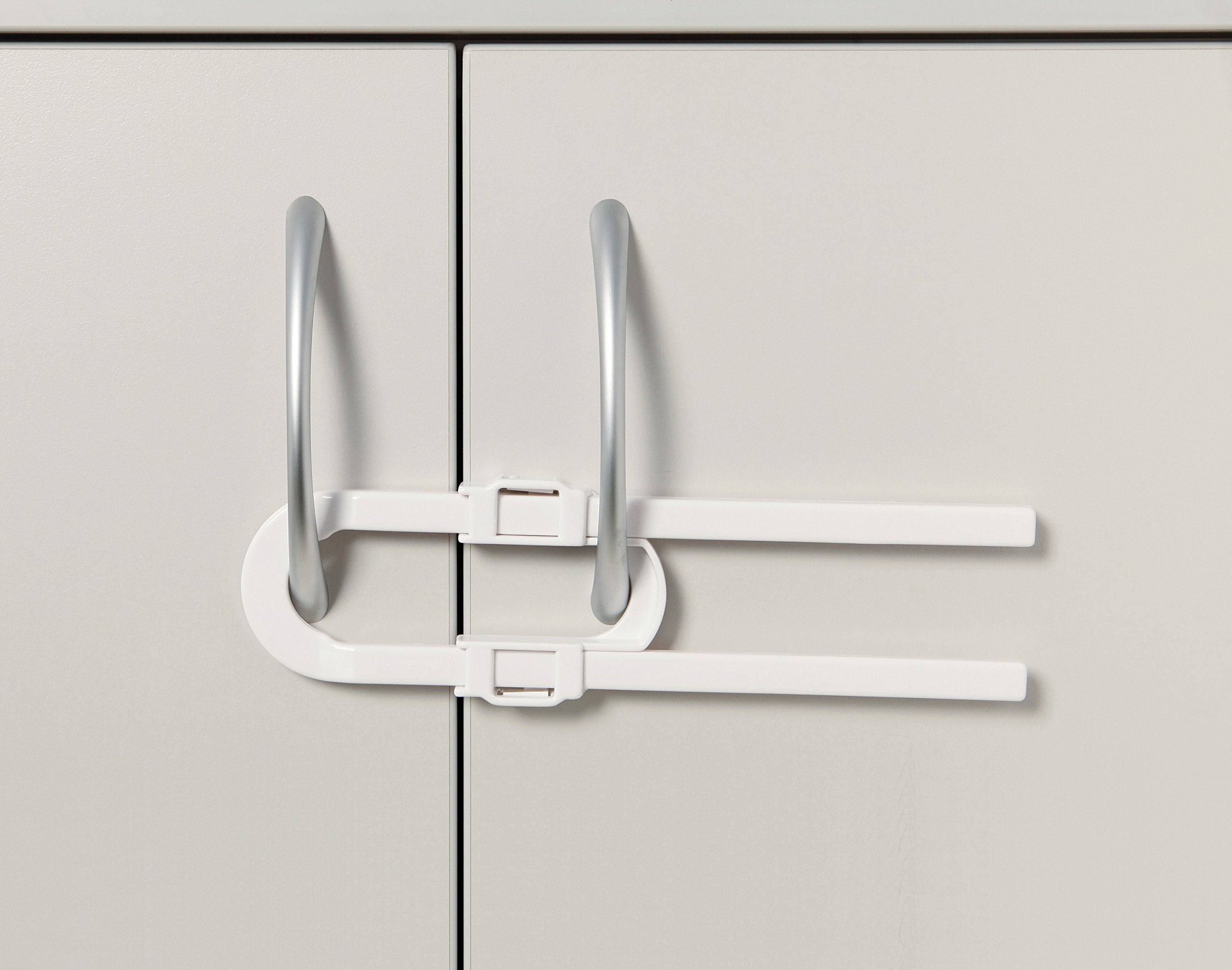 Dreambaby U Shaped Cabinet Locks - Extra Long Child Lock for Cabinets - Gliding Baby Safety Locks (6 Pack)
