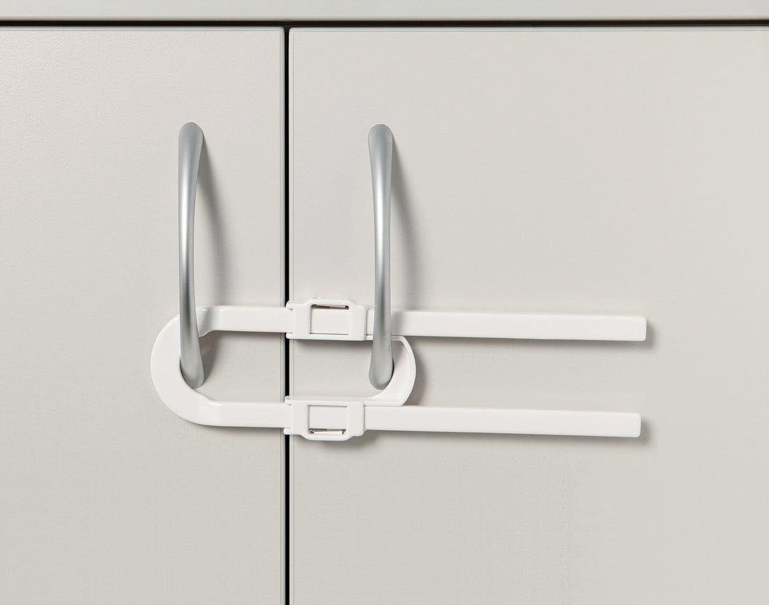 Dreambaby U Shaped Cabinet Locks - Extra Long Child Lock for Cabinets - Gliding Baby Safety Locks (6 Pack)
