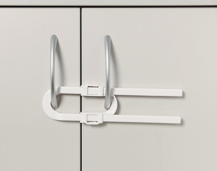 Dreambaby U Shaped Cabinet Locks - Extra Long Child Lock for Cabinets - Gliding Baby Safety Locks (6 Pack)