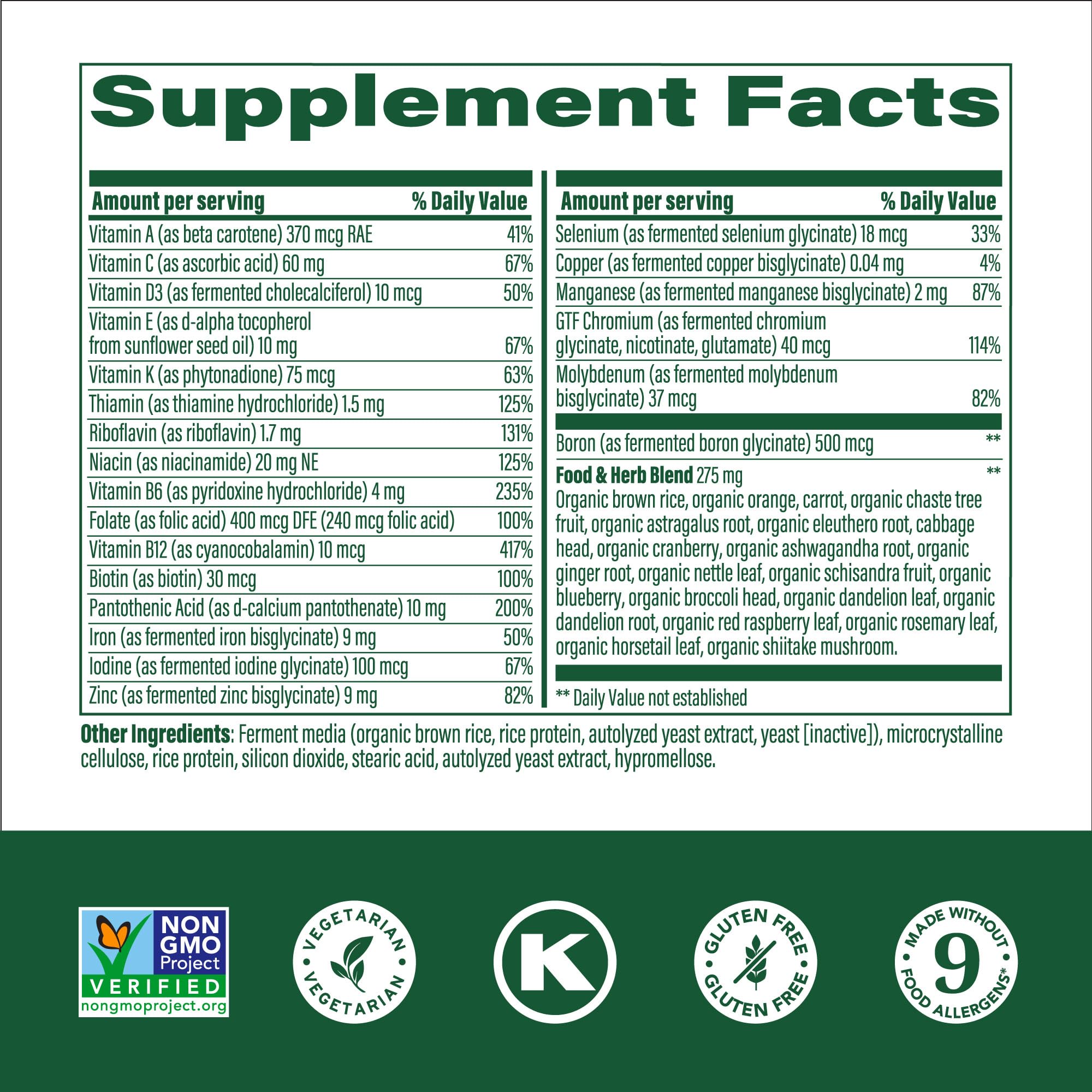 MegaFood Womens Multivitamin One Daily - Multivitamin for Women - Vitamin C, Vitamin D, Iron & B Vitamins - Bone, Energy Metabolism & Immune Support - Vegetarian, GlutenFree - 90 Tablets, 90 Servings