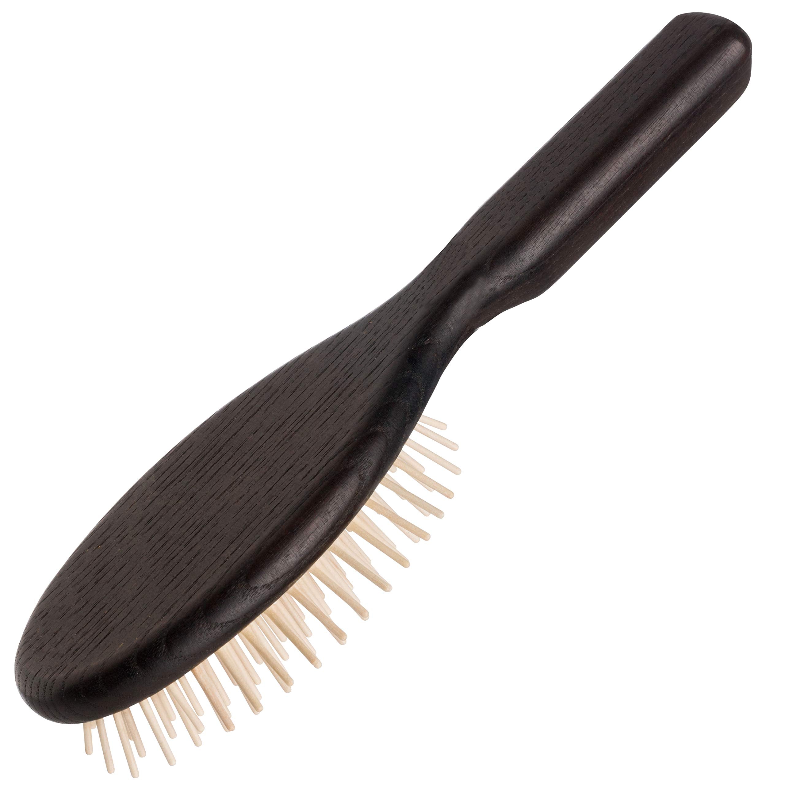 8-1/2-Inches , Oval Oiled Thermowood with Maple Pin : Bürstenhaus Redecker Maple Pin Oval Wooden Hairbrush with Oiled Thermowood Handle, 8-1/2-Inches