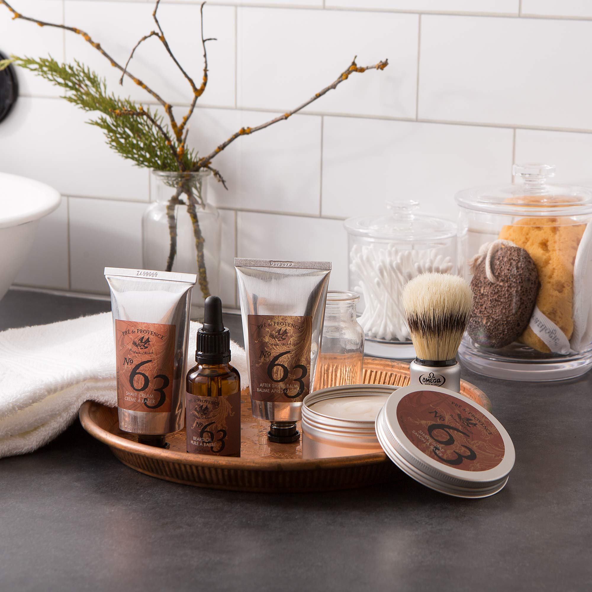 No. 63 Men's Shave Cream, Aromatic, Warm, & Spicy Masculine Fragrance, Enriched With Natural & Repairing Shea Butter (2.5 fl oz)