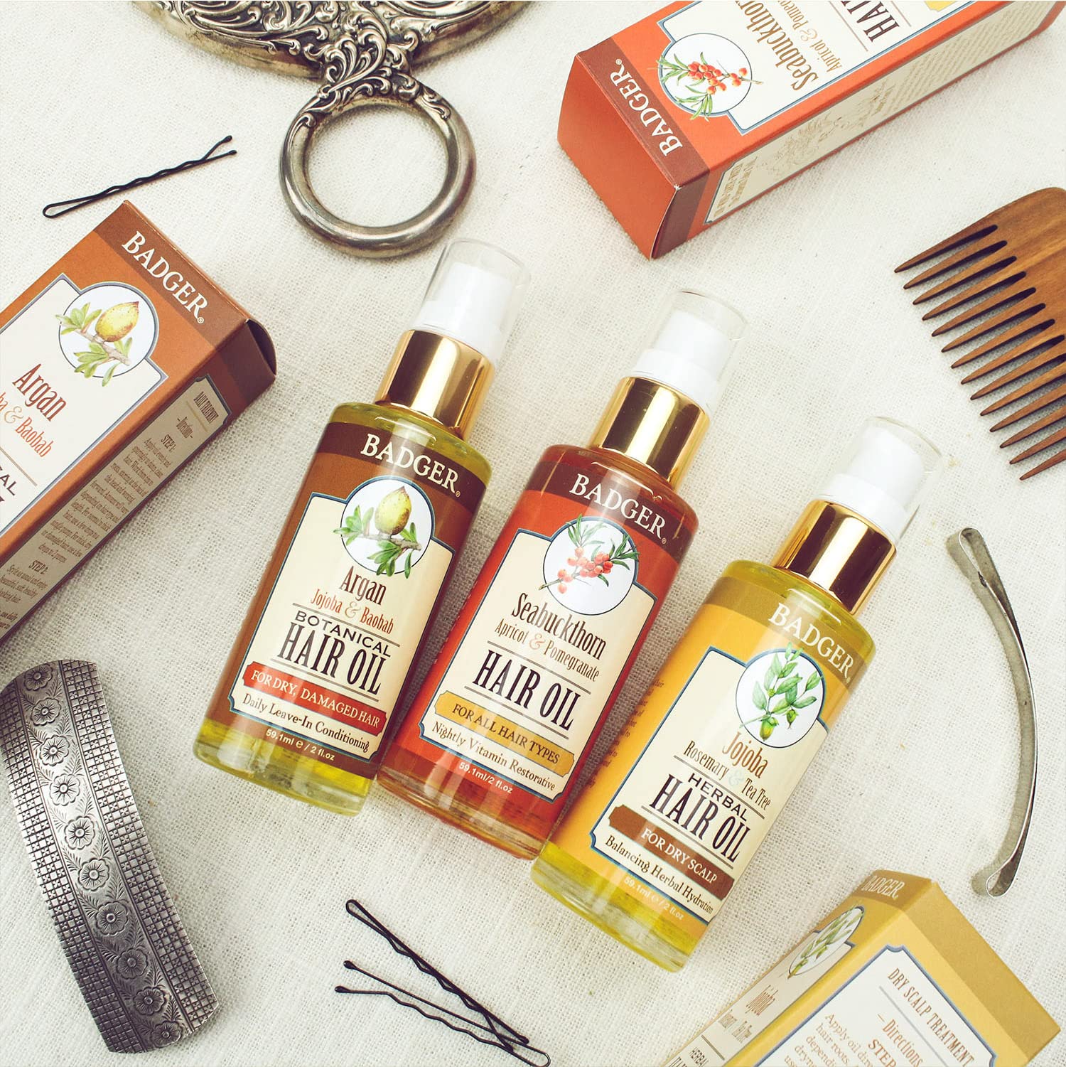 Badger Jojoba Hair Oil - For Dry Scalp