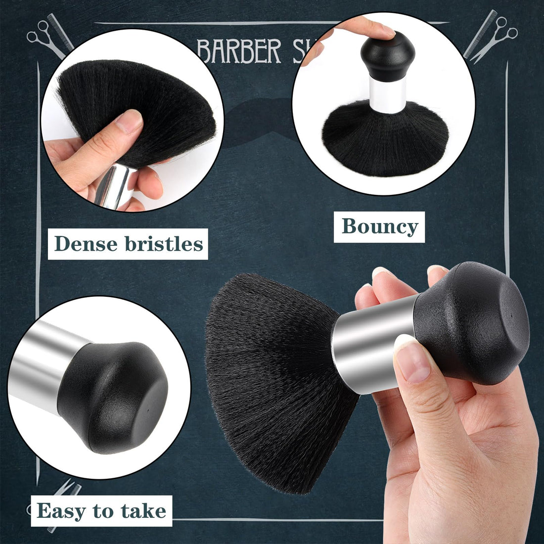 FEBSNOW Professional Barber Cape Leopard Salon Hair Cutting Cape with Adjustable neckline and Neck Duster Brush Barber Shop Supplies 46.8 Ãƒâ€” 56 Inch