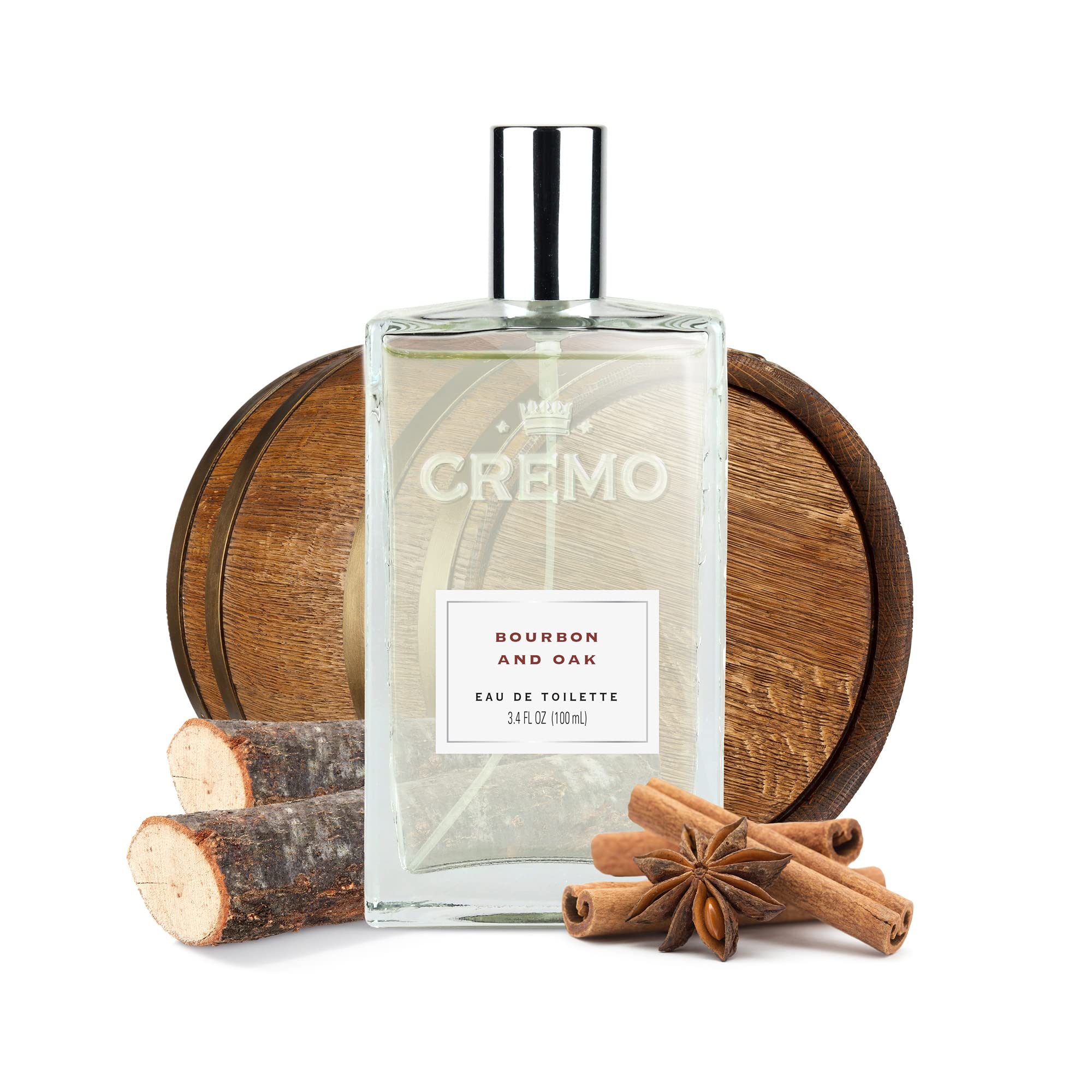 Cremo Cologne Spray, Bourbon & Oak, 3.4 Ounce