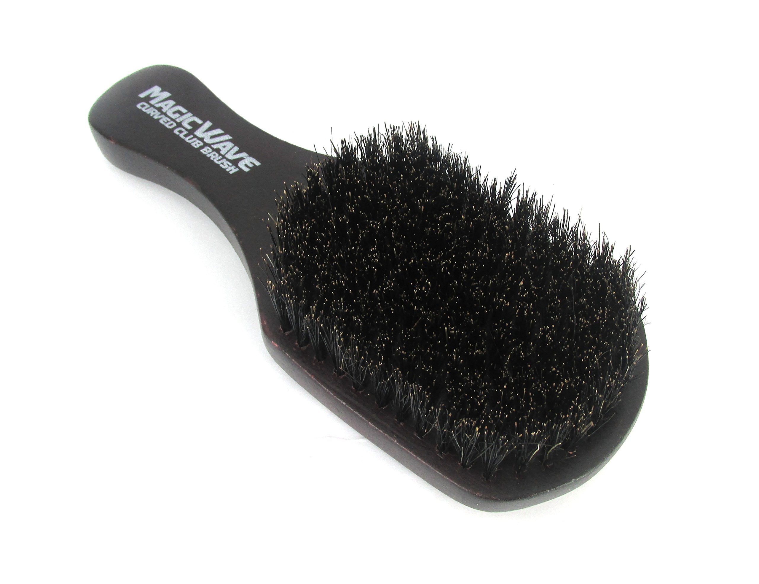 Black Ice Magic Wave 7'' Curved Club Brush Soft Premium Boar by Black Ice