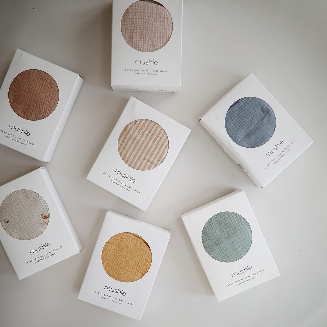 mushie Extra Soft Muslin Fitted Crib Sheet | 192 Thread Count | 28x 52 (Fall Yellow)