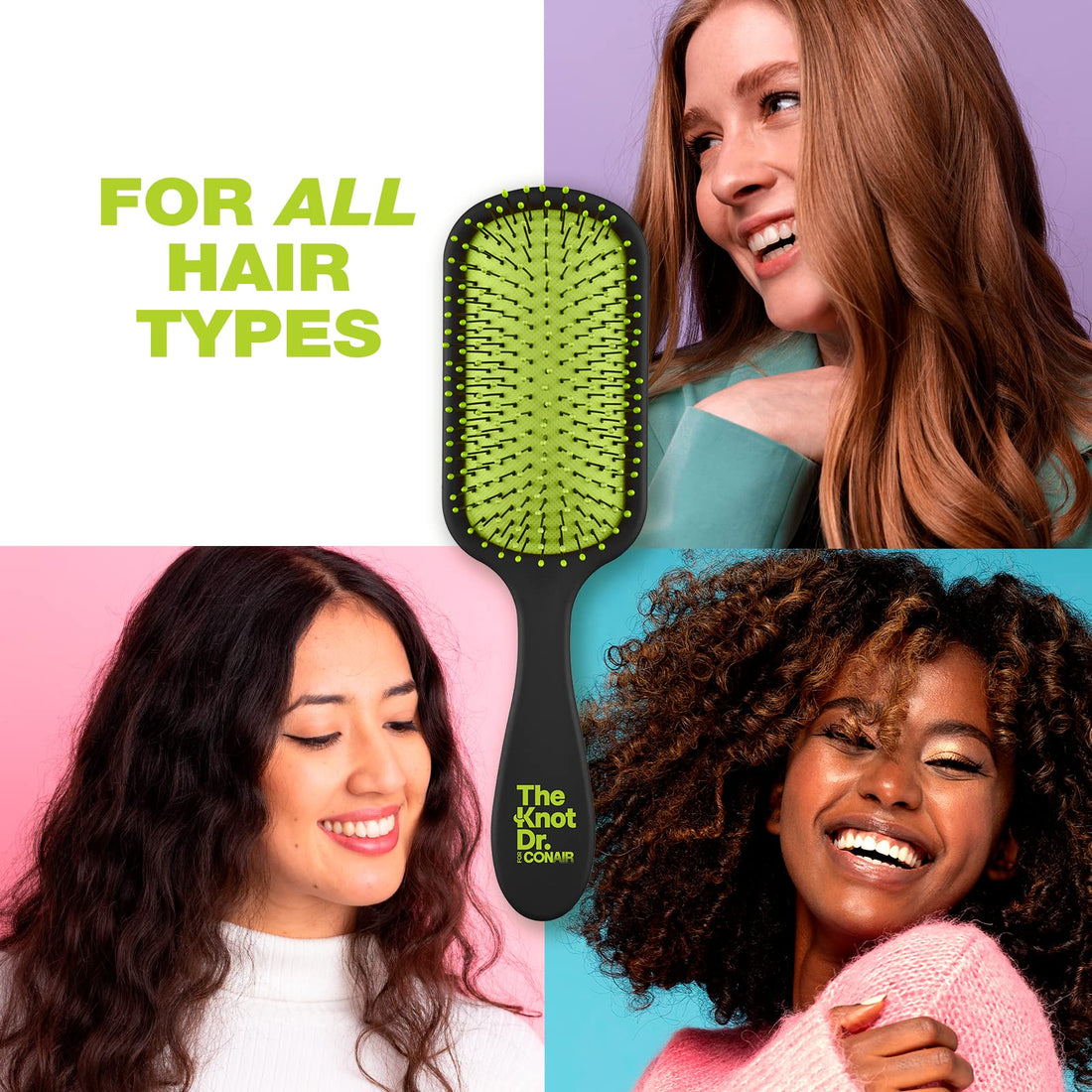 The Knot Dr. For Conair The Pro with Case Green
