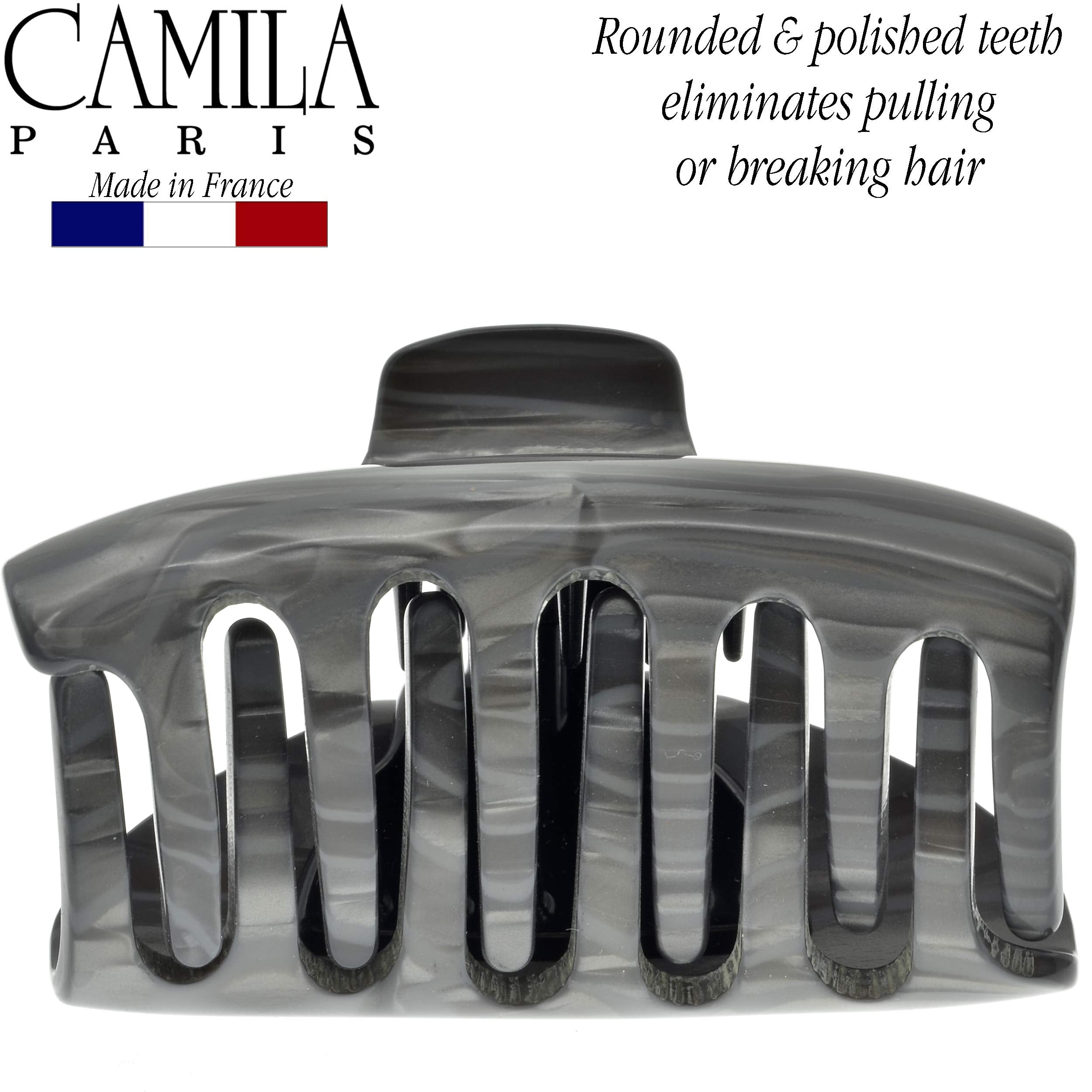 Camila Paris CP2122 French Hair Clips for Women, Handmade, Girls Hair Claw Clips Jaw Fashion Durable and Styling Hair Accessories for Women, Strong Hold No Slip Grip, Made in France